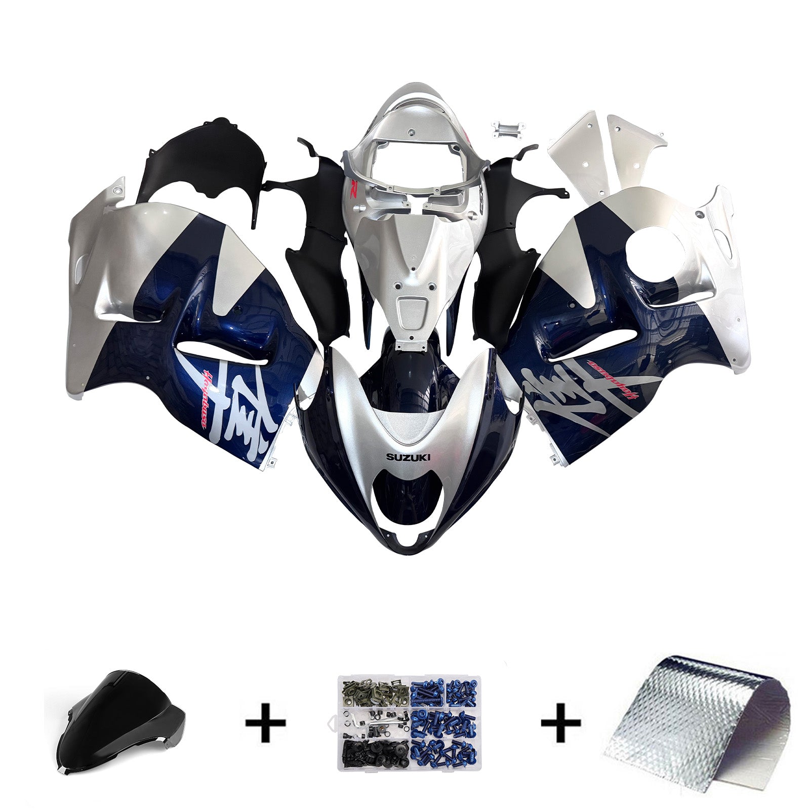 Fairings 1999-2007 Suzuki GSX1300 Hayabusa Blue and Silver Hayabusa Generic
