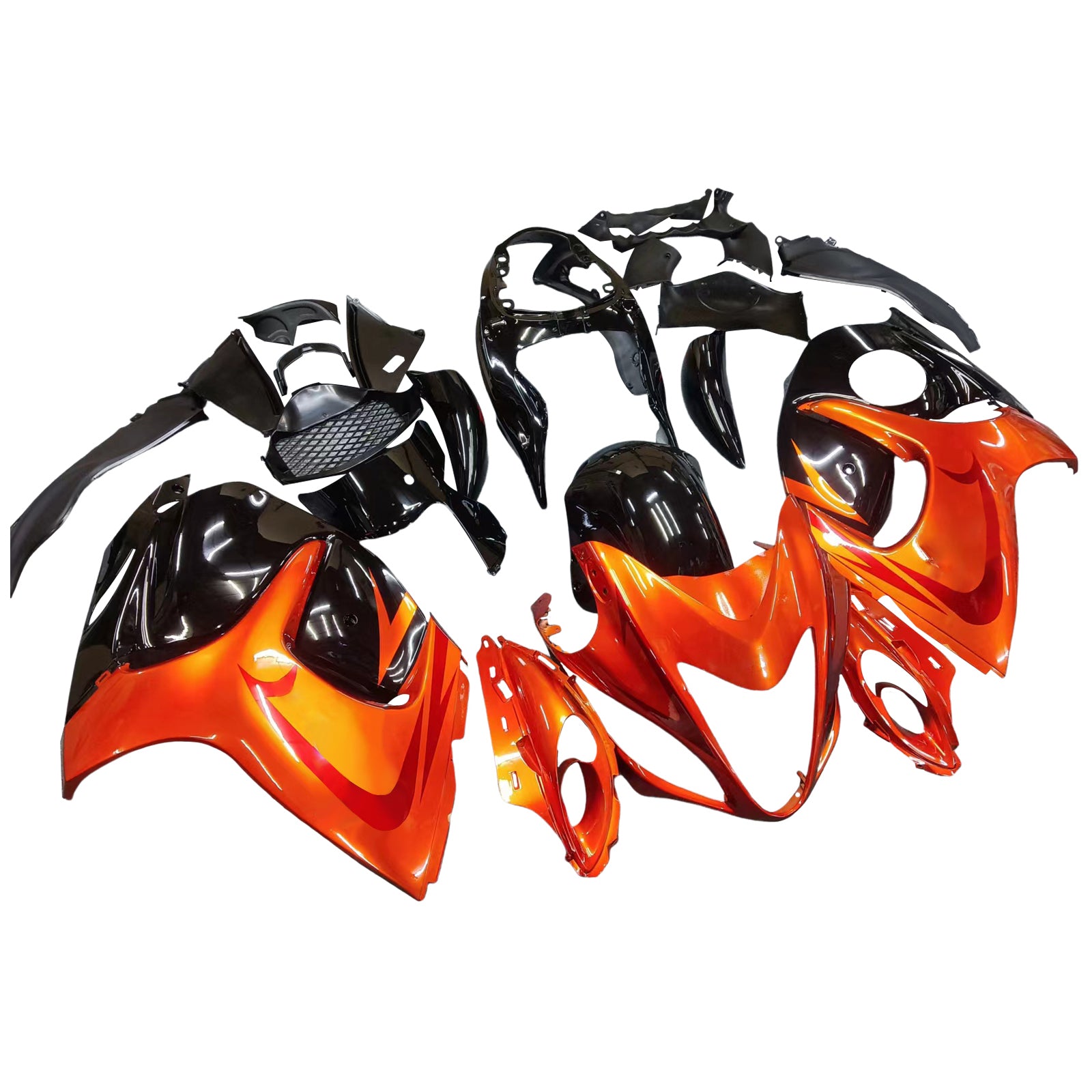 Fairings 2008-2020 Suzuki GSX 1300 Hayabusa Orange Metallic & Black Hayabusa Generic