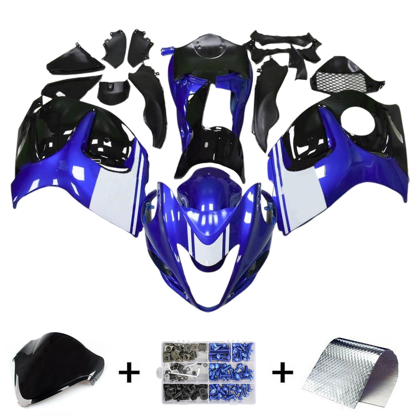 Amotopart Suzuki Hayabusa GSX1300R 2008-2020 Fairing Kit Bodywork Plastic ABS