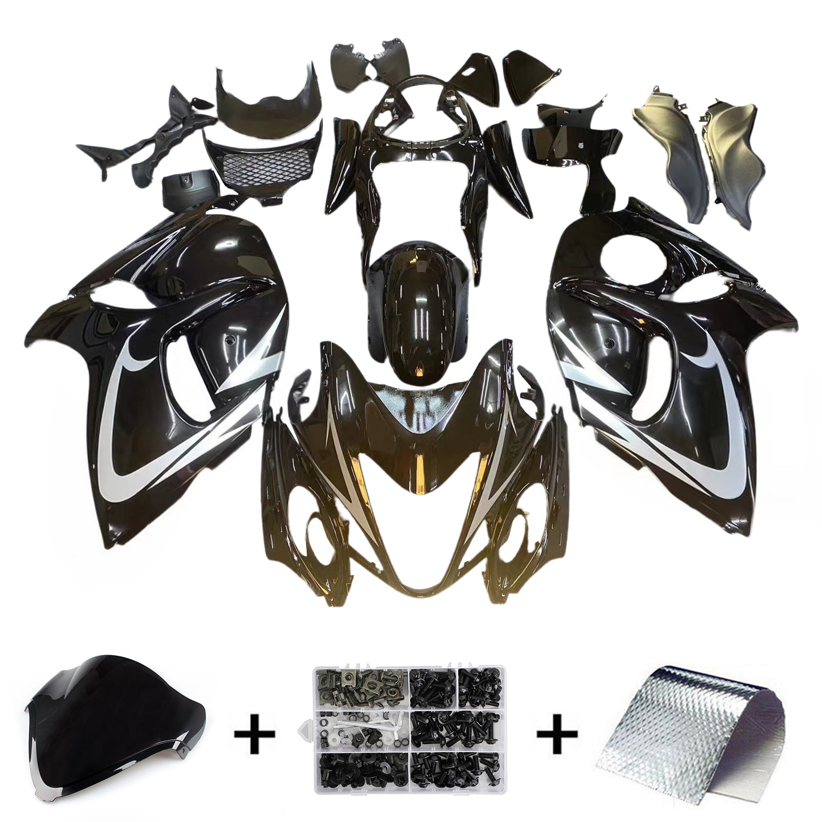Amotopart Suzuki Hayabusa GSX1300R 2008-2020 Fairing Kit Bodywork Plastic ABS