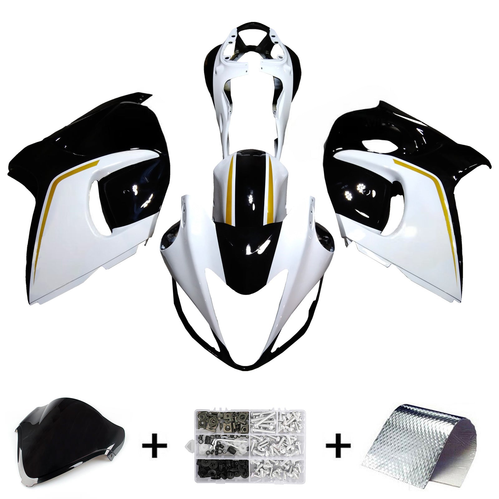 Amotopart Suzuki Hayabusa GSX1300R 2008-2020 Fairing Kit Bodywork Plastic ABS