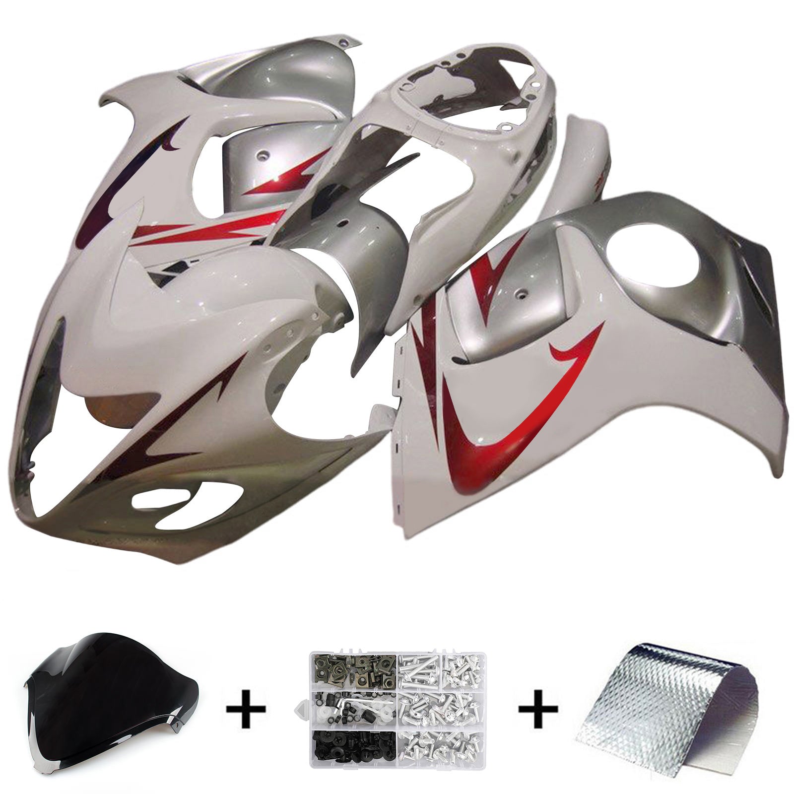 Amotopart Suzuki Hayabusa GSX1300R 2008-2020 Fairing Kit Bodywork Plastic ABS