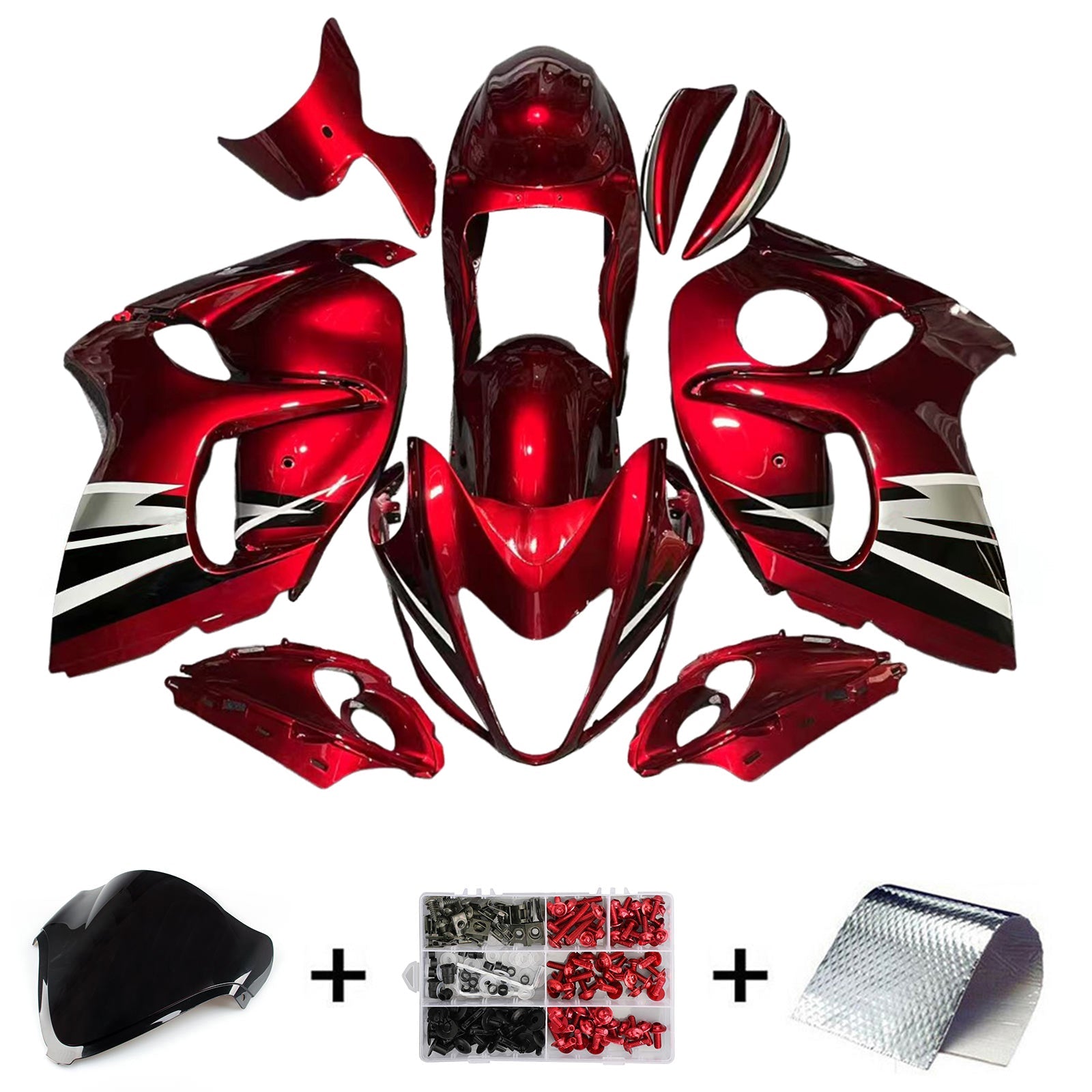 Amotopart Suzuki Hayabusa GSX1300R 2008-2020 Fairing Kit Bodywork Plastic ABS
