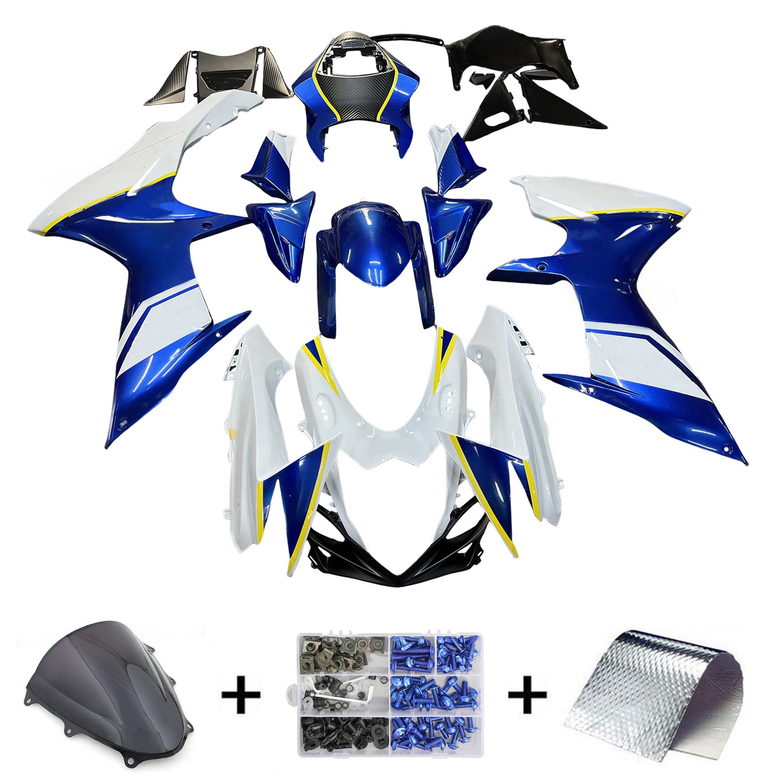 Fairings Plastics Suzuki GSXR 600/750 2011-2024 K11 Blue White Dunlop Generic