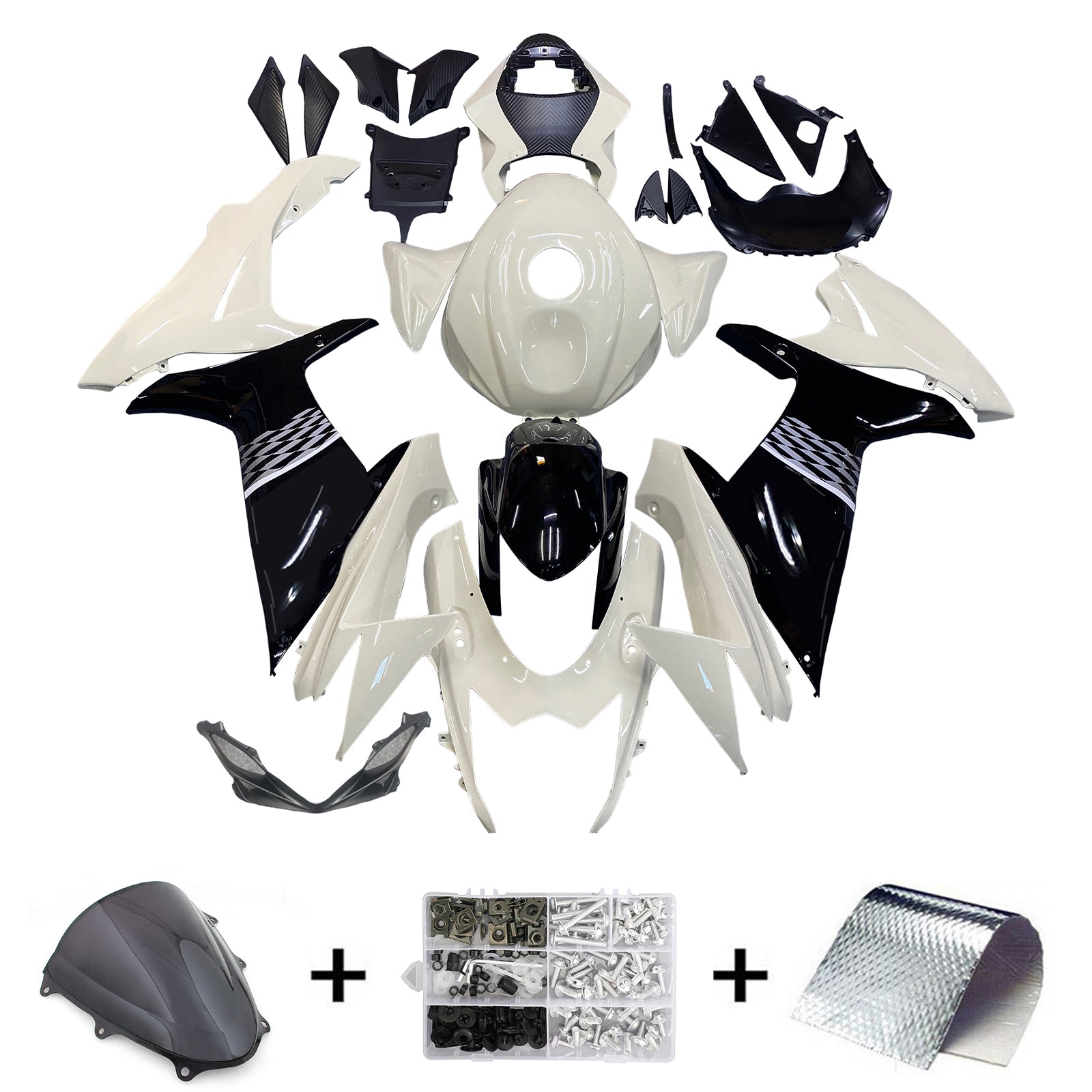 Fairings Plastics Suzuki GSXR 600/750 2011-2024 K11 White Black GSXR Generic