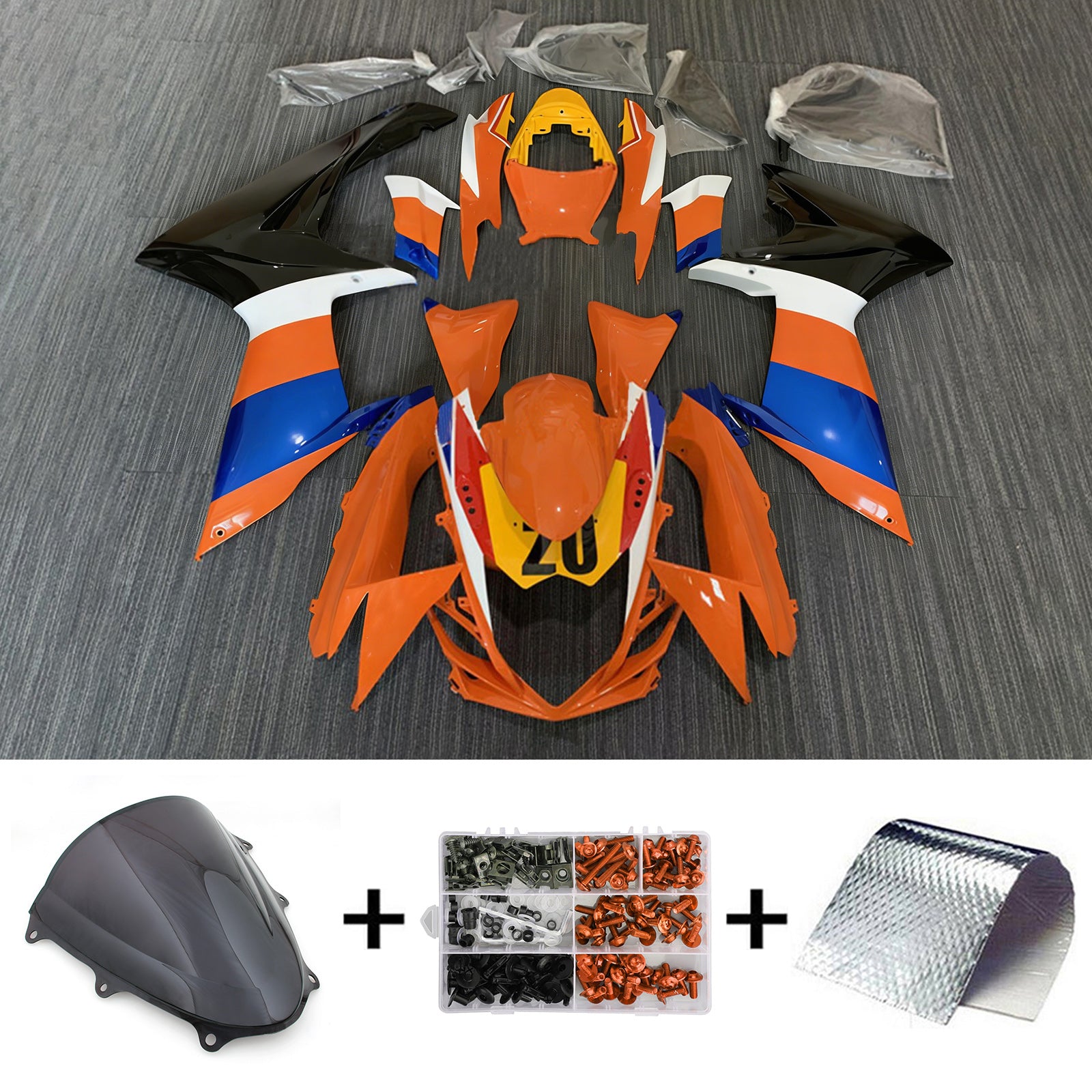 Amotopart Suzuki GSXR 600/750 2011-2024 K11 Kit Carenado Carrocería Plástico ABS