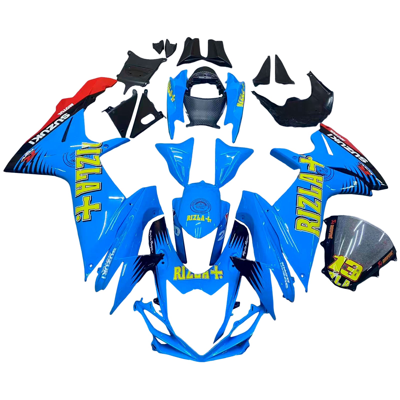 Amotopart Suzuki GSXR 600/750 2011-2025 K11 Fairing Kit Bodywork Plastic ABS
