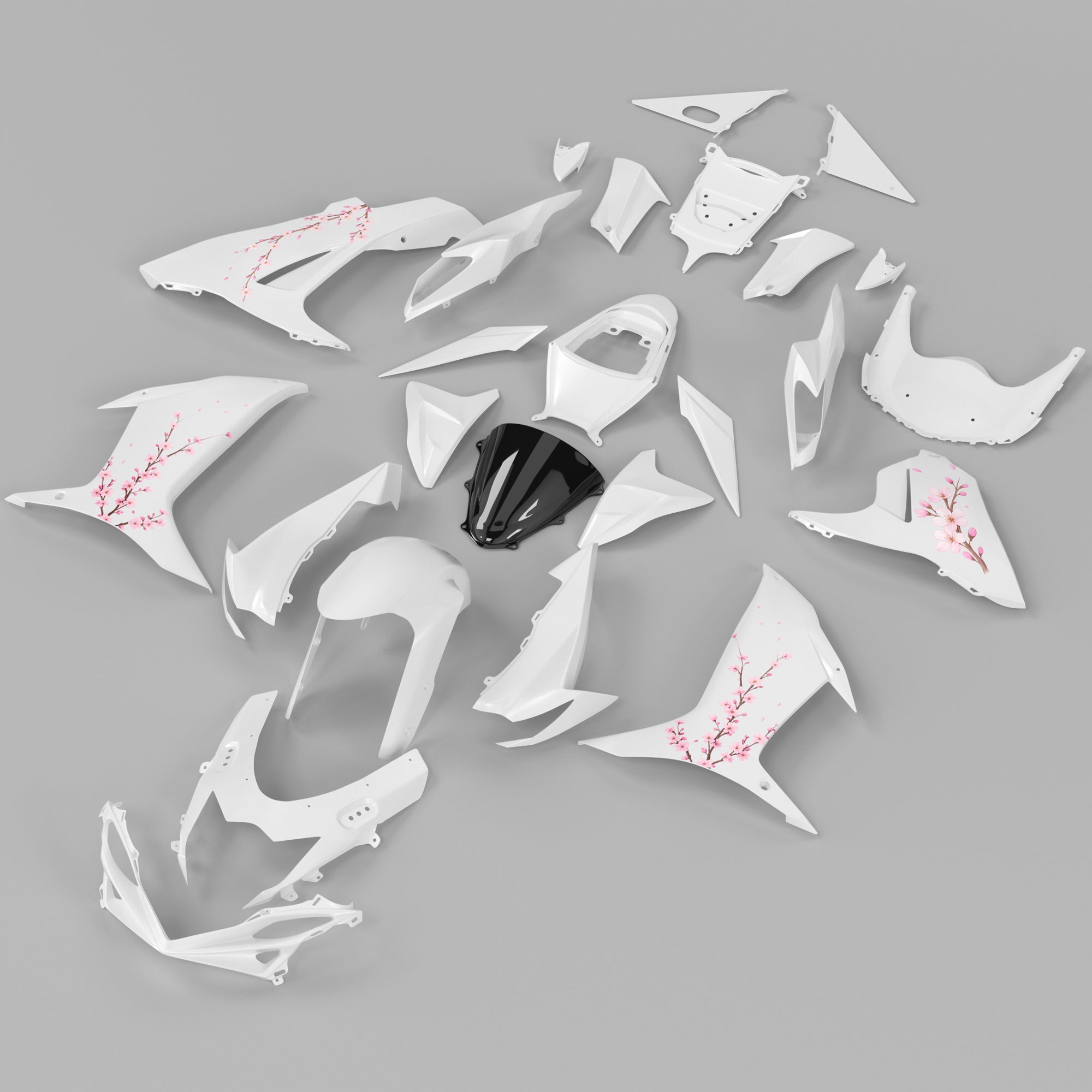 White Injection Fairing Kit Bodywork Plastic ABS For Suzuki GSXR 600/750 2011-2026 K11