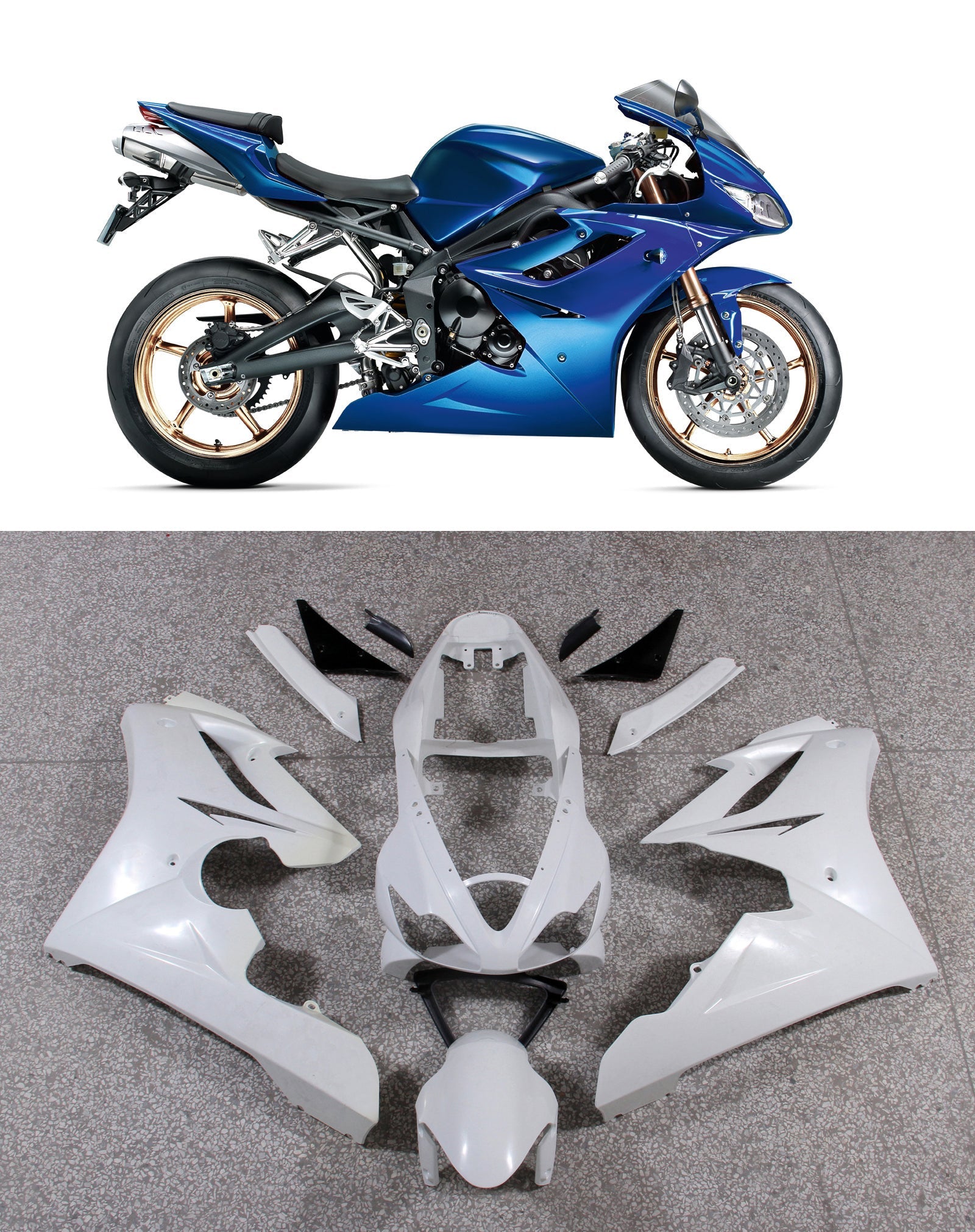 Fairings 2006-2008 Triumph Daytona 675 Blue Daytona Generic