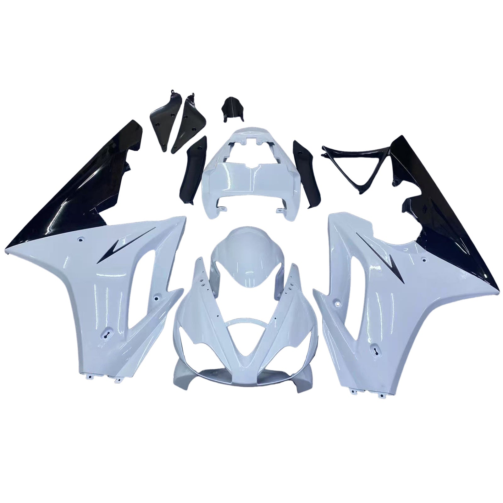 Fairings 2006-2008 Triumph Daytona 675 White Black Daytona Generic