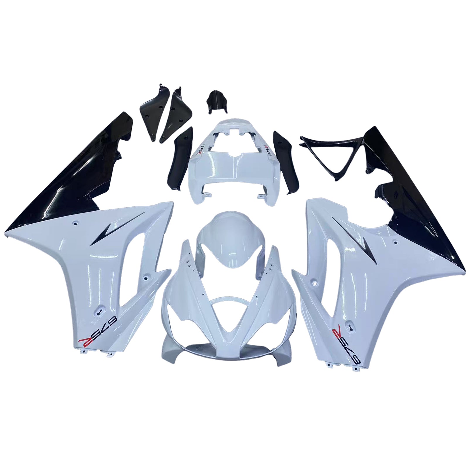 Fairings 2006-2008 Triumph Daytona 675 White Black Daytona Generic