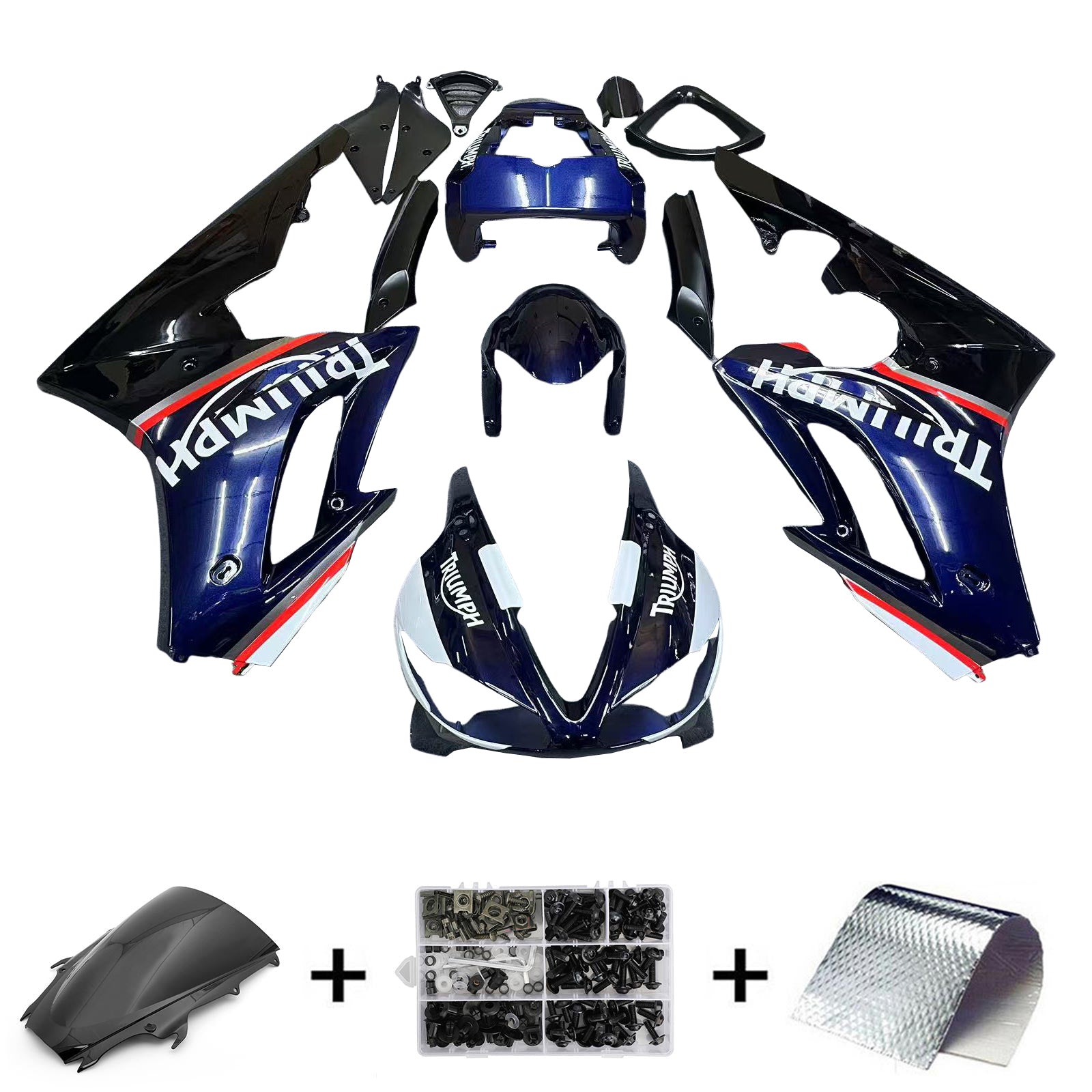 Amotopart Triumph Daytona 675 2009-2012 Fairing Kit Bodywork Plastic ABS