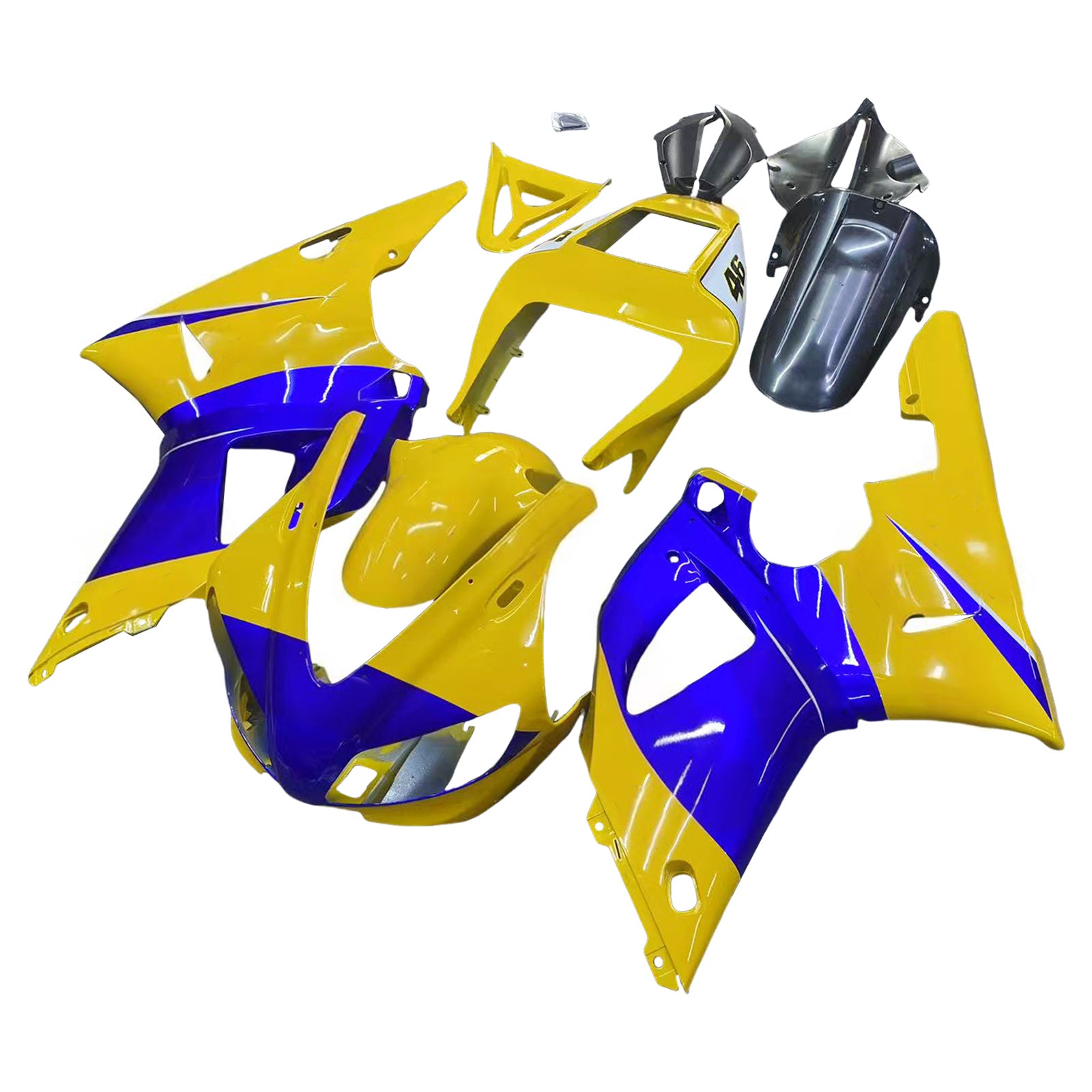 Fairings 1998-1999 Yamaha YZF-R1 Yellow Blue No.46 Camel Generic