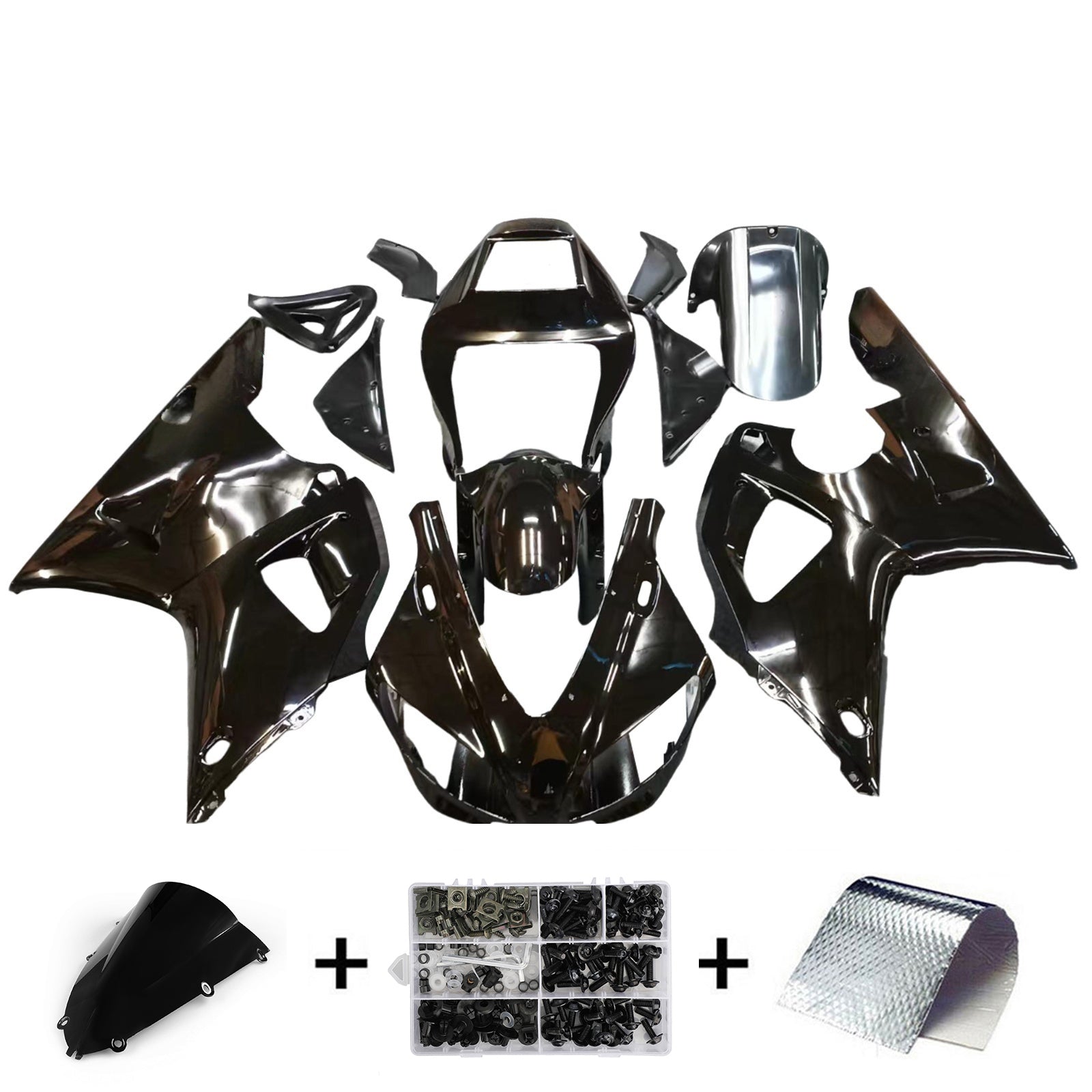 Fairings 1998-1999 Yamaha YZF-R1 Black R1 Generic