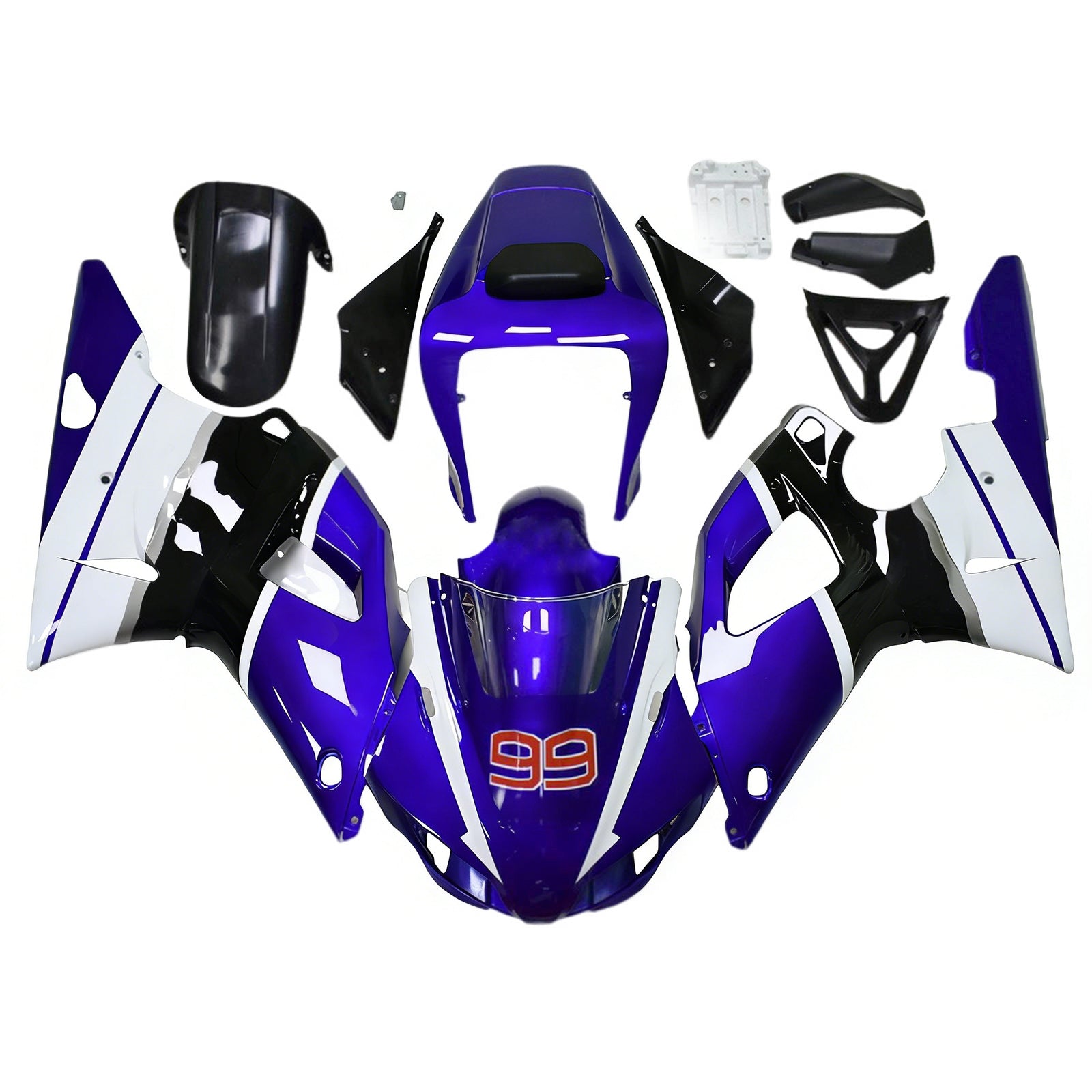 Yamaha YZF-R1 1998-1999 Fairing Kit Bodywork Plastic ABS