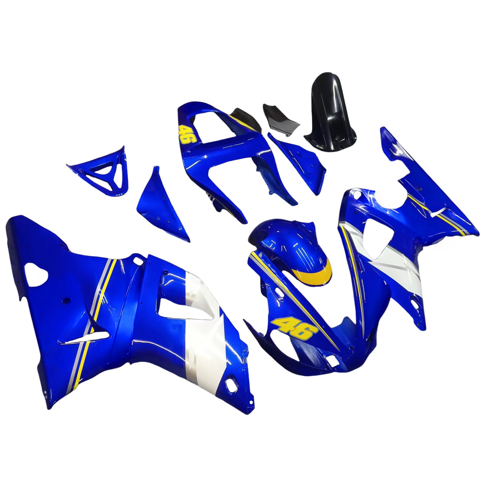 Fairings 2000-2001 Yamaha YZF-R1 Blue White No.46 R1 Generic