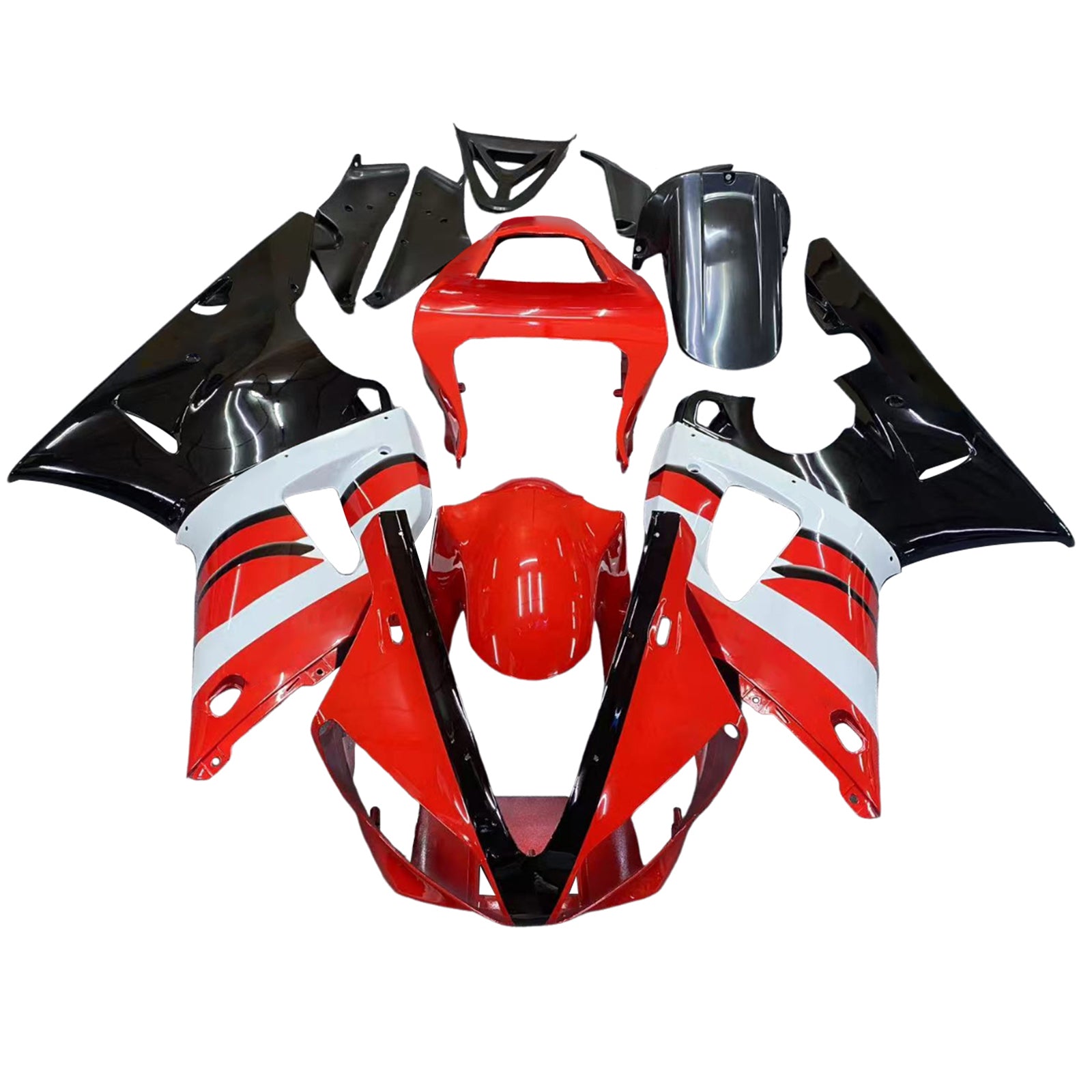 Fairings 2000-2001 Yamaha YZF-R1 Red White Black YZF Generic