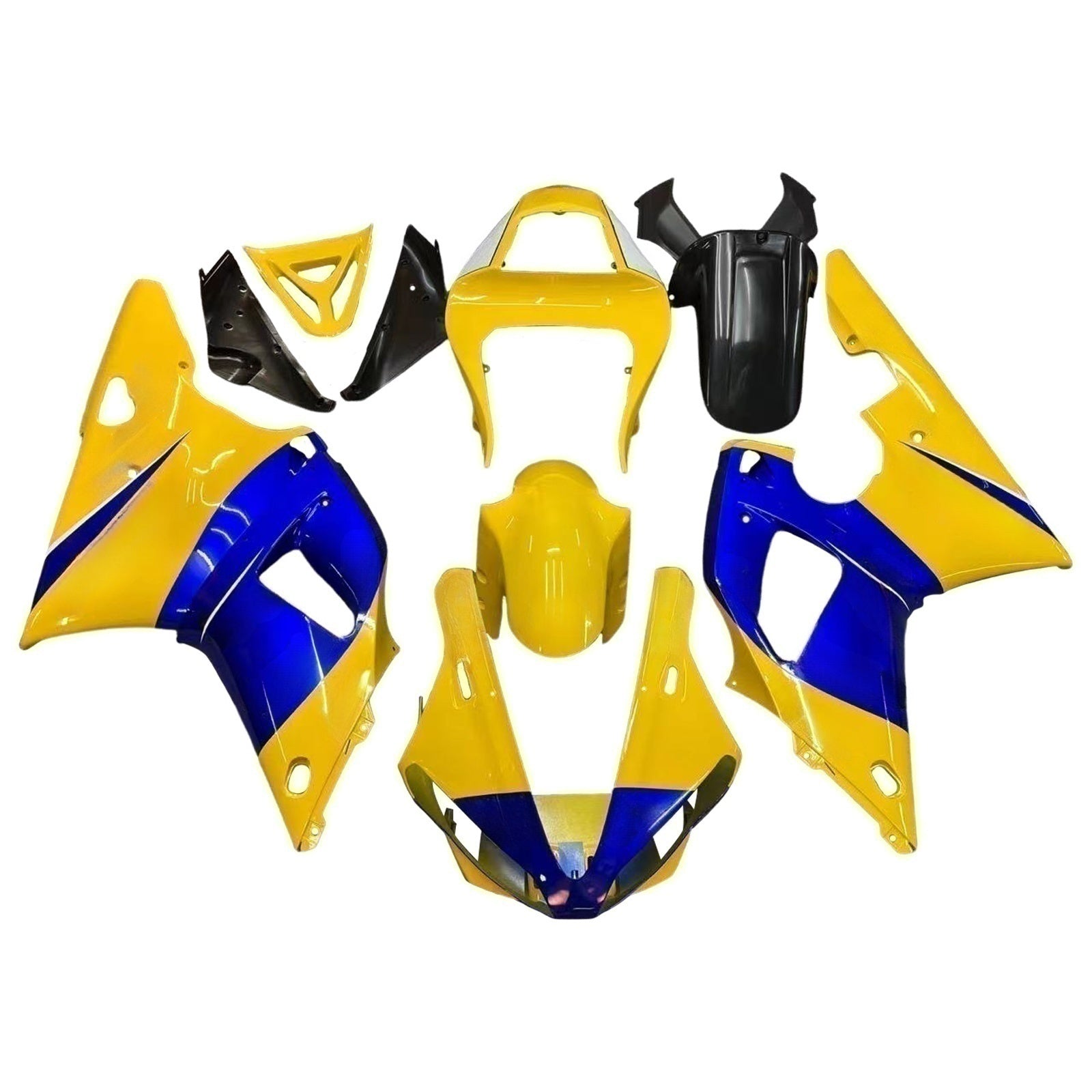 Fairings 2000-2001 Yamaha YZF-R1 Yellow Blue No.46 Camel Generic