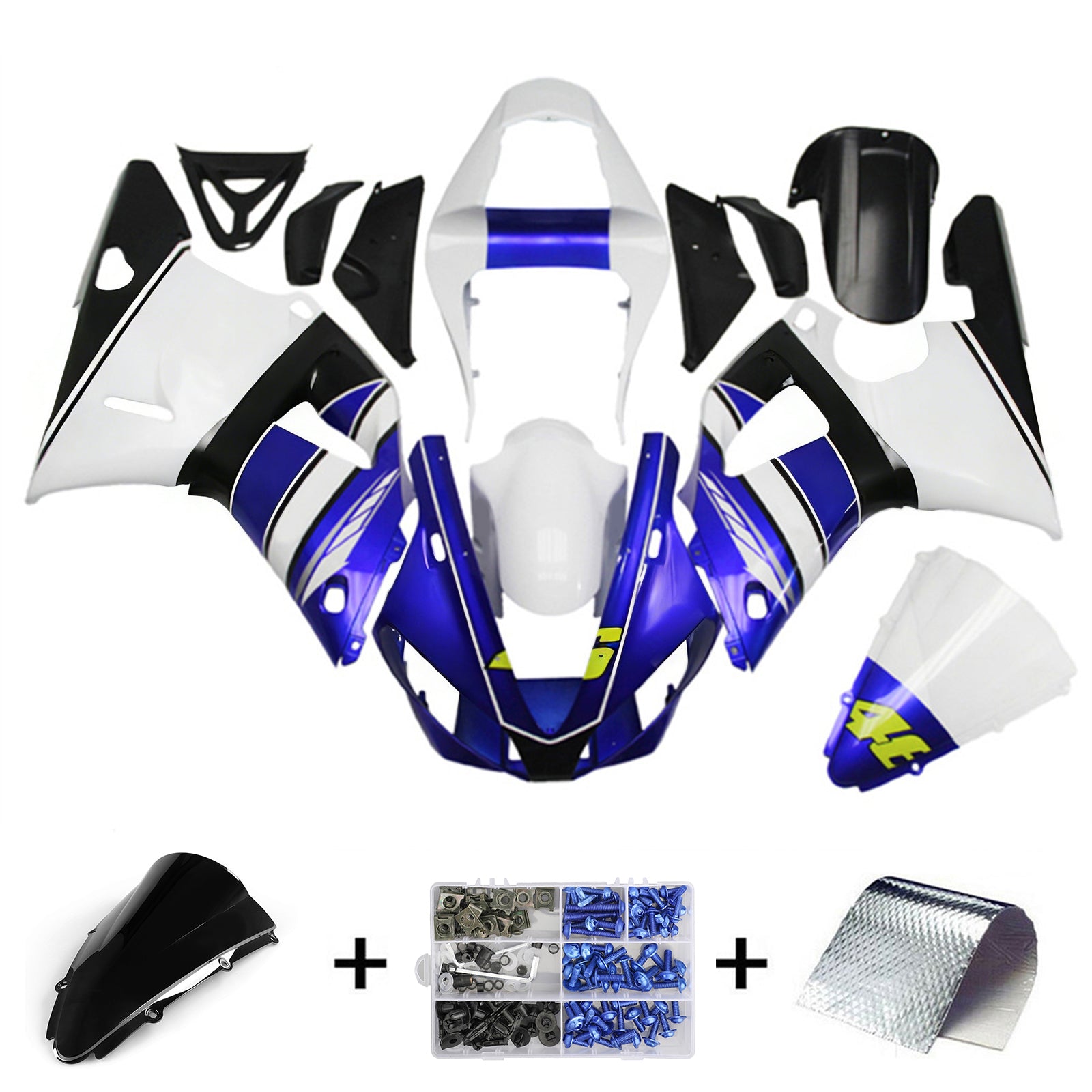 Yamaha YZF 1000 R1 2000-2001 Fairing Kit Bodywork Plastic ABS