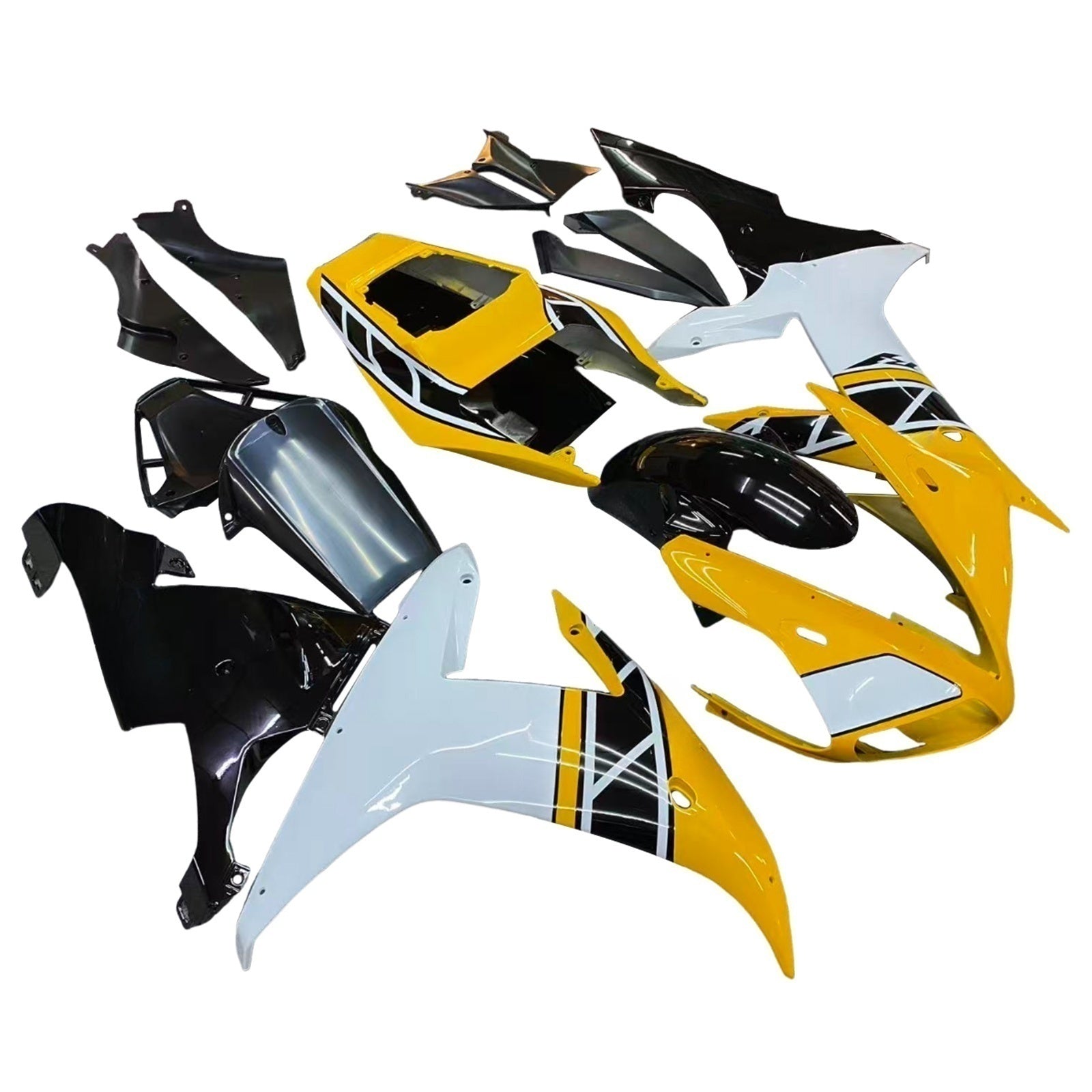 Fairings 2002-2003 Yamaha YZF-R1 Yellow White Black R1 Generic