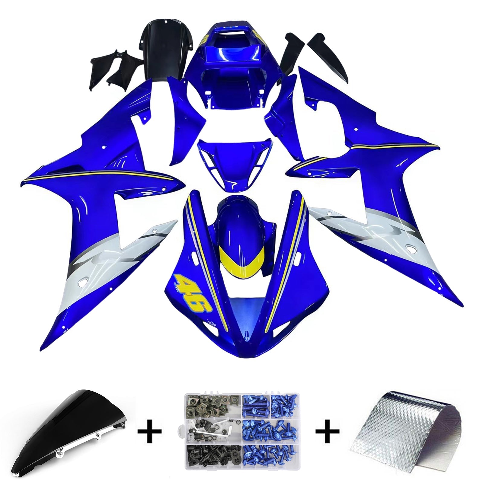 Fairings 2002-2003 Yamaha YZF-R1Blue No.46 R1