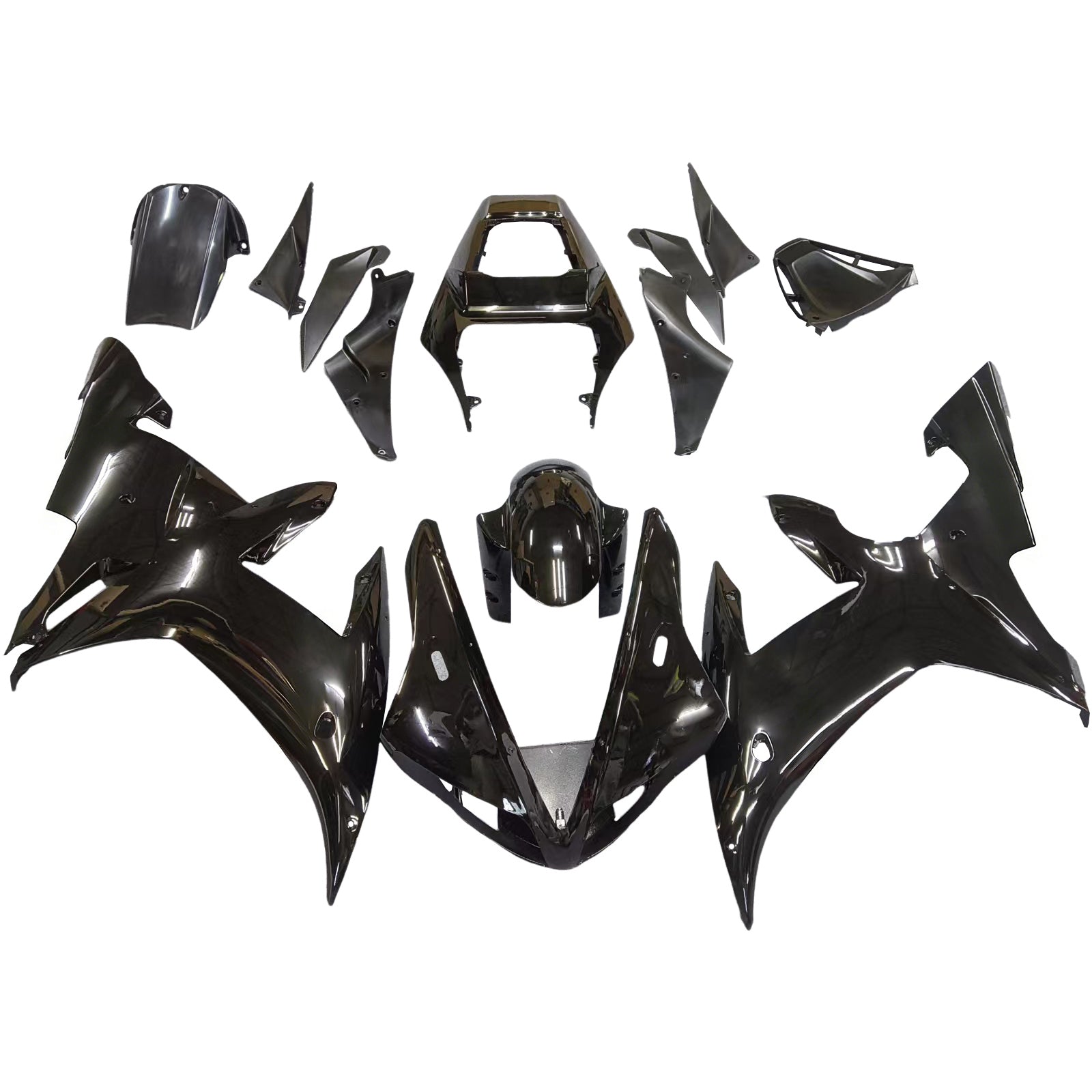 Carenados 2002-2003 Yamaha YZF-R1 Todo Negro R1 Genérico