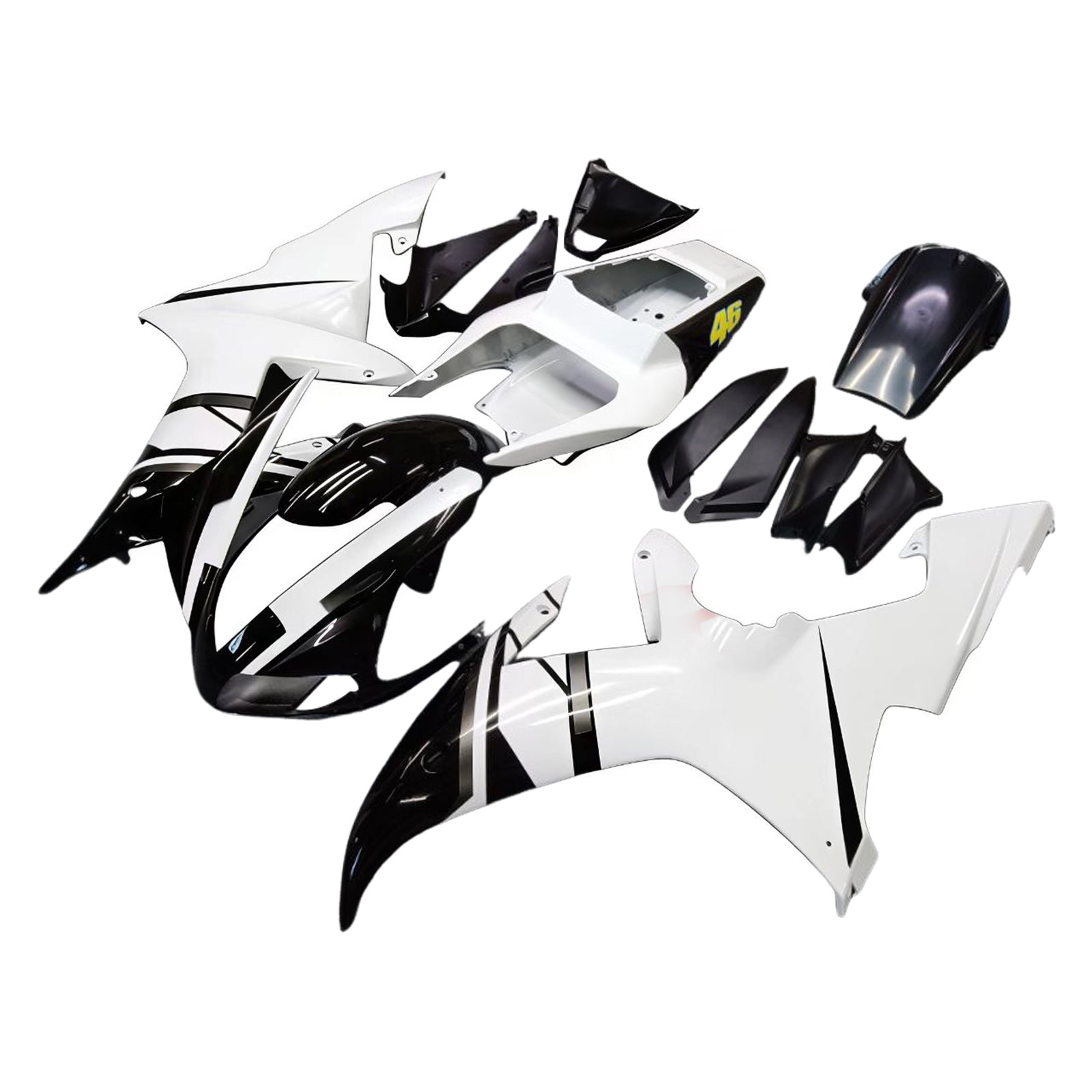 Carenados 2002-2003 Yamaha YZF-R1 Negro Blanco No.46 FIAT Genérico