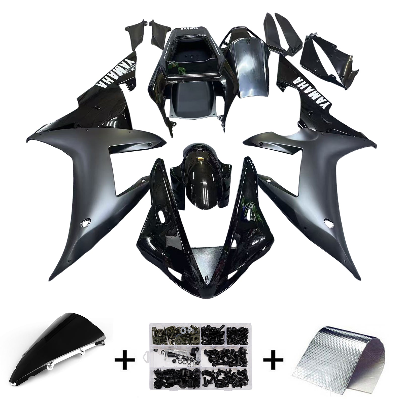 Fairings 2002-2003 Yamaha YZF-R1 Contrast Black R1 Generic
