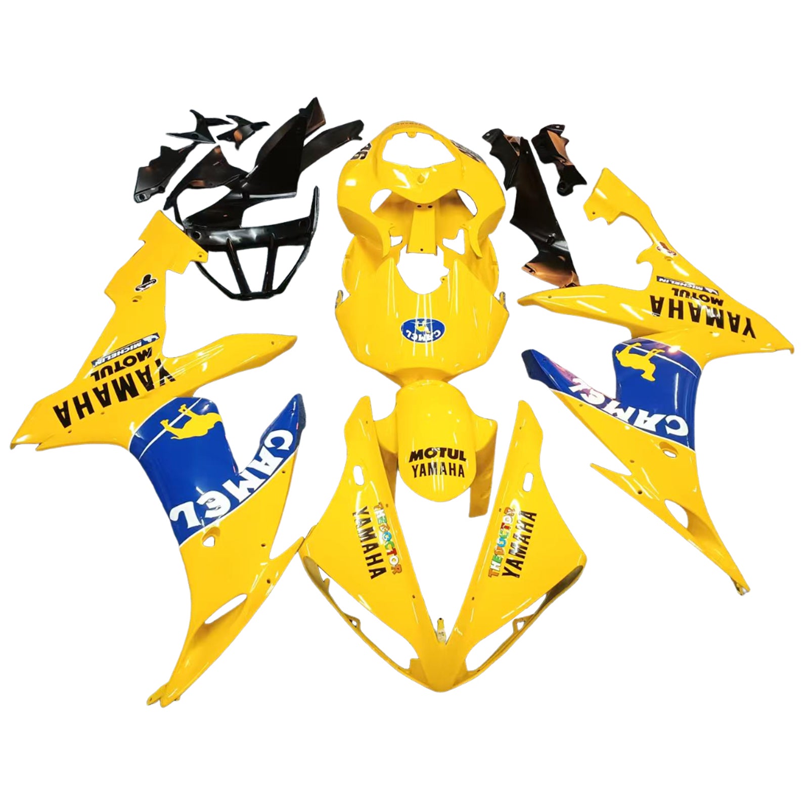 Fairings 2004-2006 Yamaha YZF-R1 Yellow Blue Camel Generic