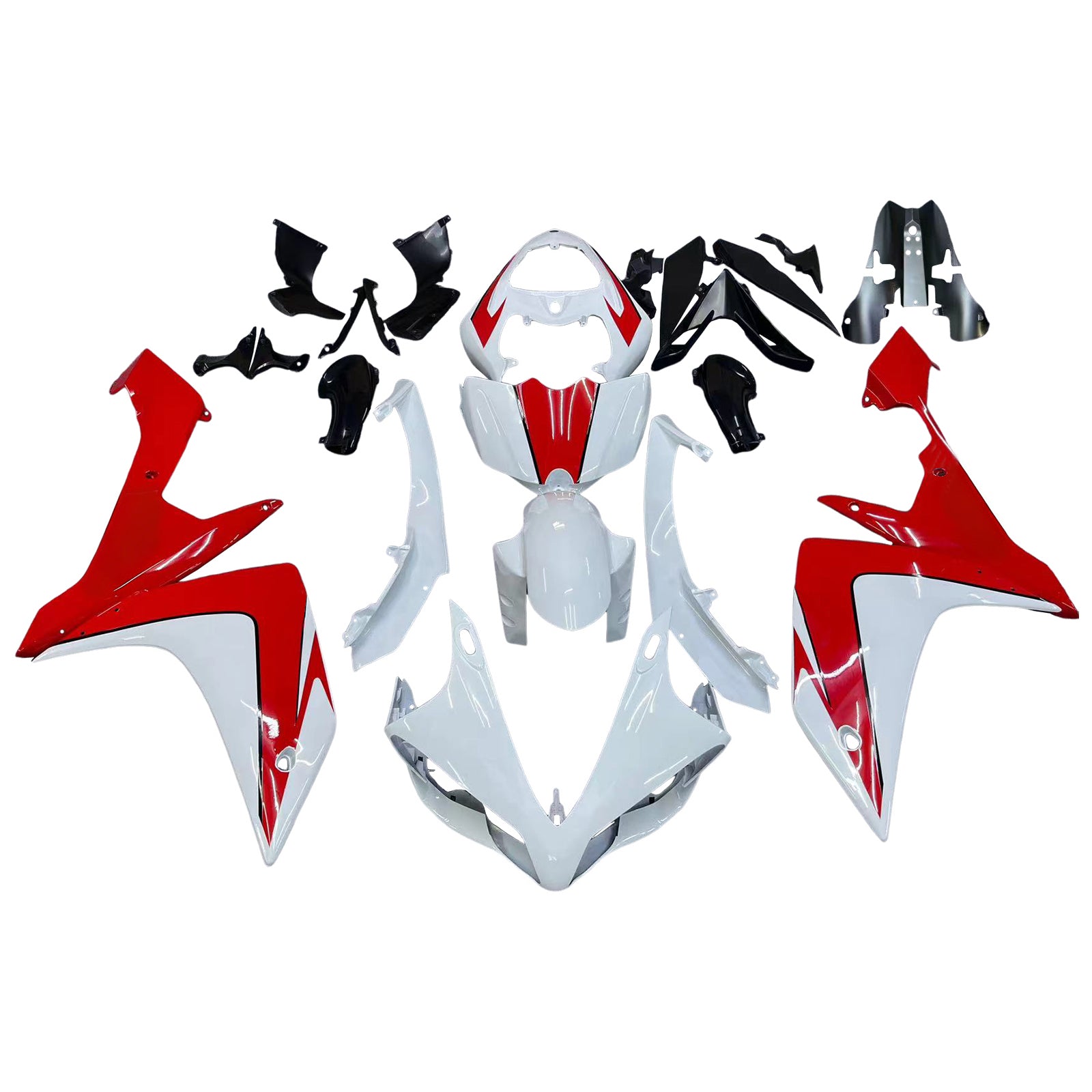 Fairings 2007-2008 Yamaha YZF-R1 White & Red R1 Generic