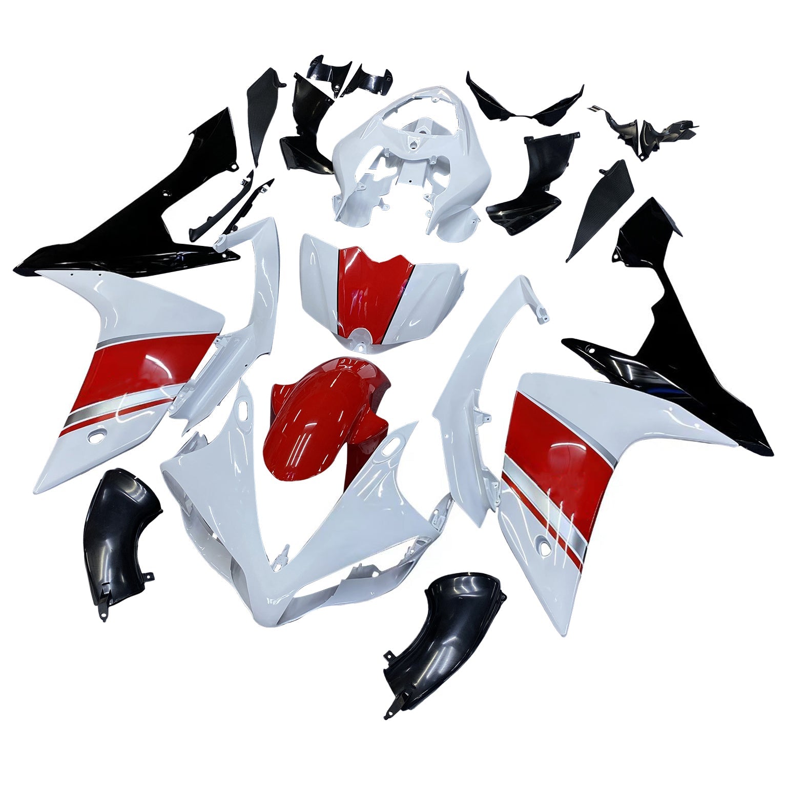 Fairings 2007-2008 Yamaha YZF-R1 White Red Black R1 Generic