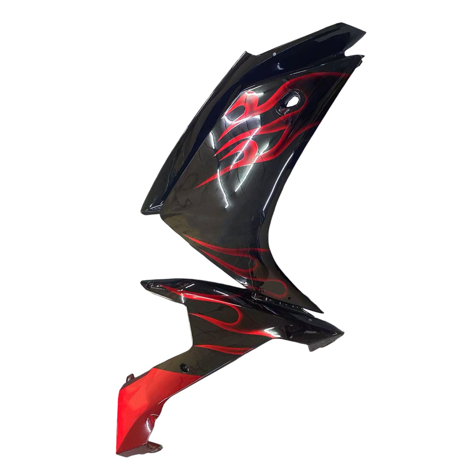 Fairings 2007-2008 Yamaha YZF-R1 Black & Red Flame R1 Generic