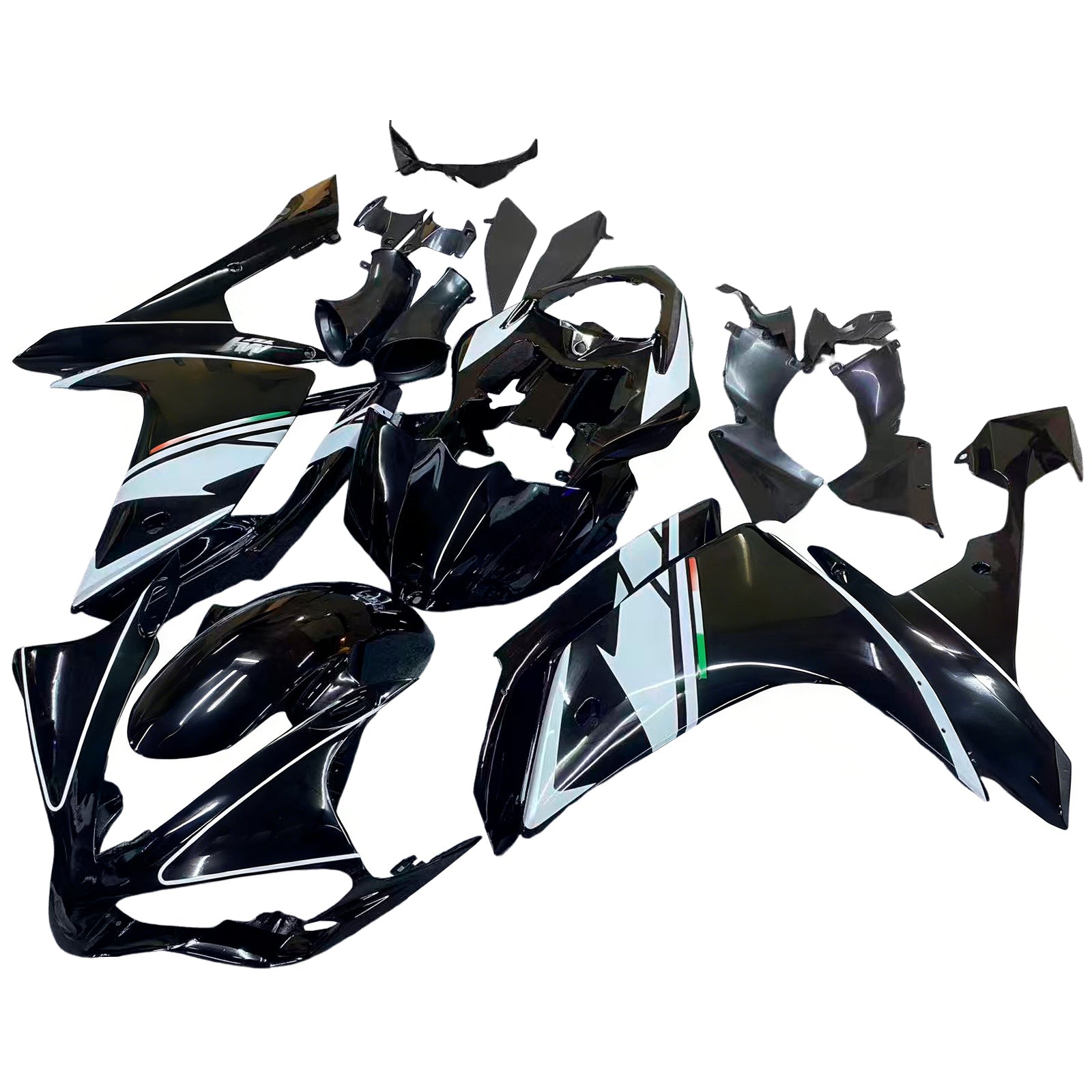 Fairings 2007-2008 Yamaha YZF-R1 Black FIAT R1 Generic