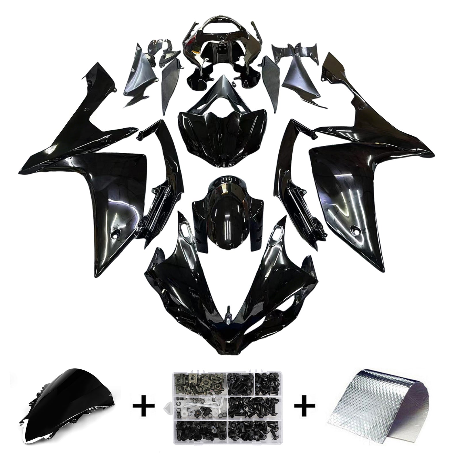 Fairings 2007-2008 Yamaha YZF-R1 All Black R1 Generic