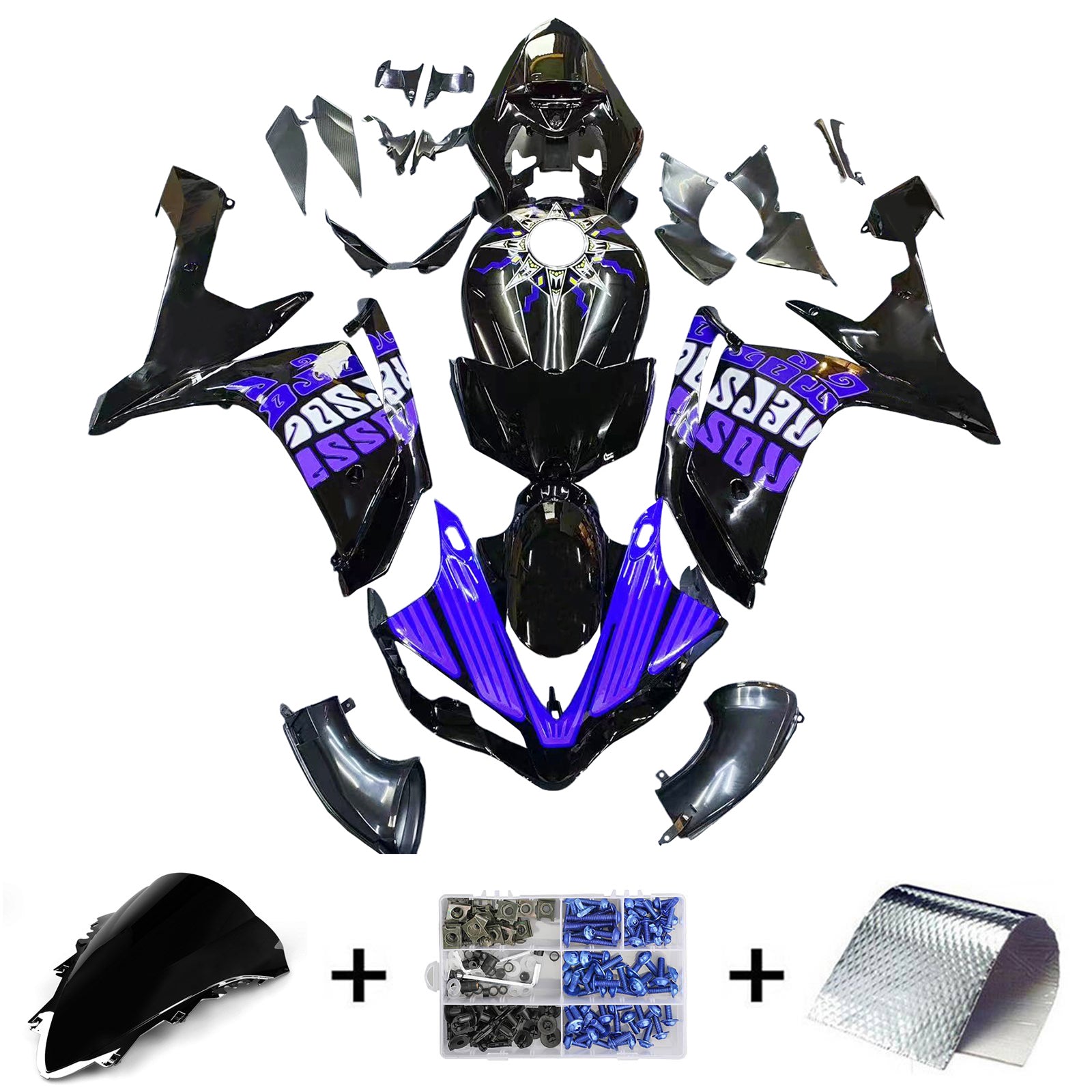Yamaha YZF 1000 R1 2007-2008 Fairing Kit Bodywork Plastic ABS
