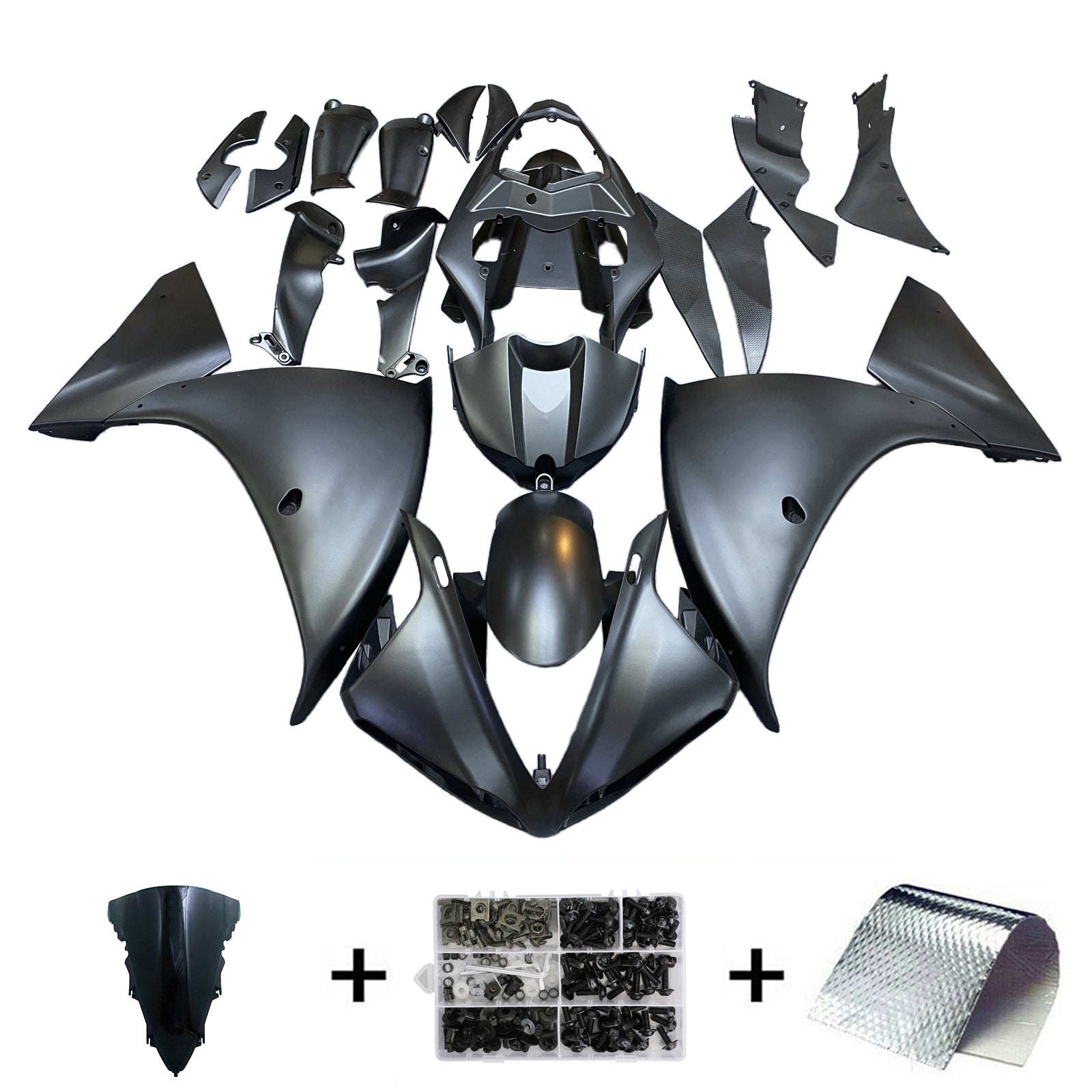 Fairings 2009-2011 Yamaha YZF-R1 Black Matte R1 Generic