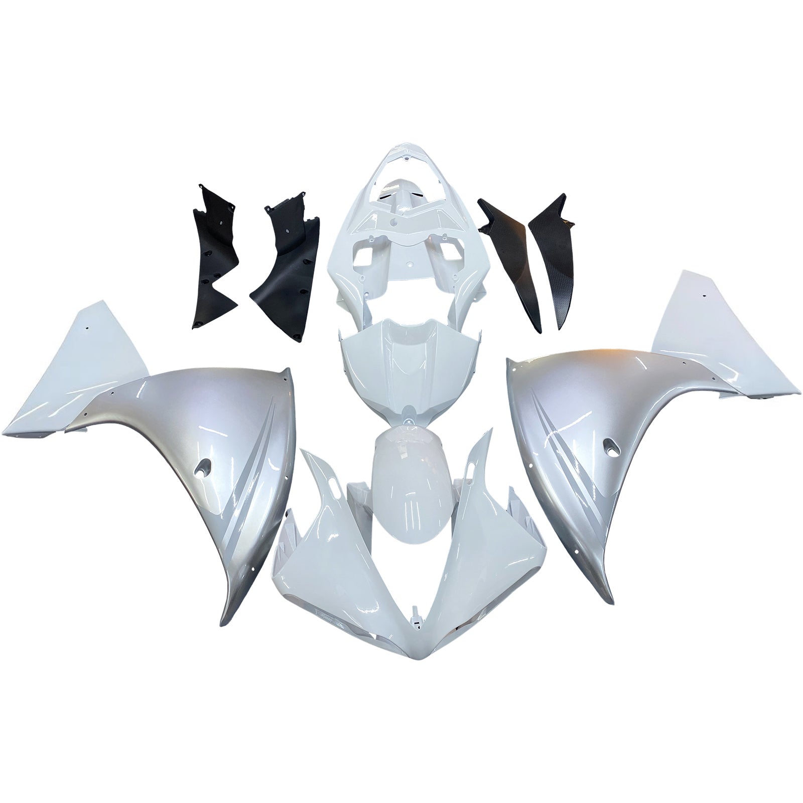Fairings 2009-20121 Yamaha YZF-R1 White Silver R1 Generic