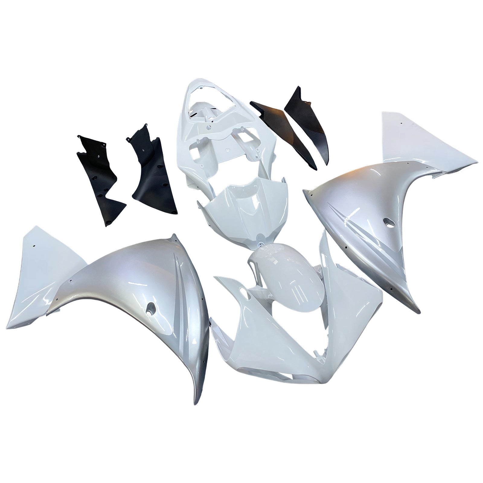 Fairings 2009-20121 Yamaha YZF-R1 White Silver R1 Generic