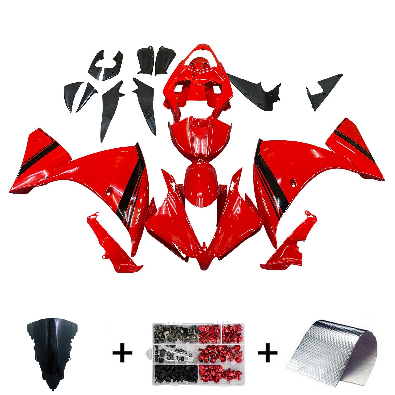 Fairings Plastics 2012-2014 Yamaha YZF R1 Red R1 Generic