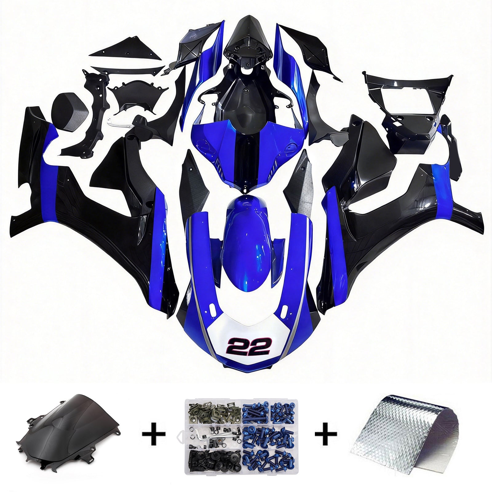 야마하 YZF 1000 R1 2015-2019 페어링 키트 차체 플라스틱 ABS