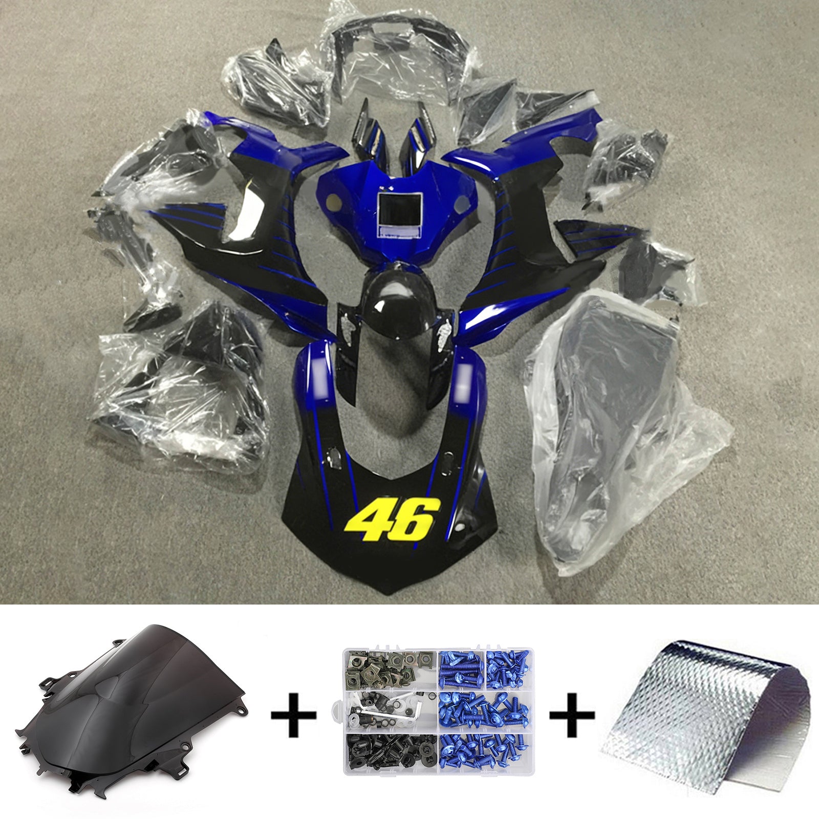 Injection Fairing Kit Bodywork Plastic ABS fit For Yamaha YZF 1000 R1 2015-2019