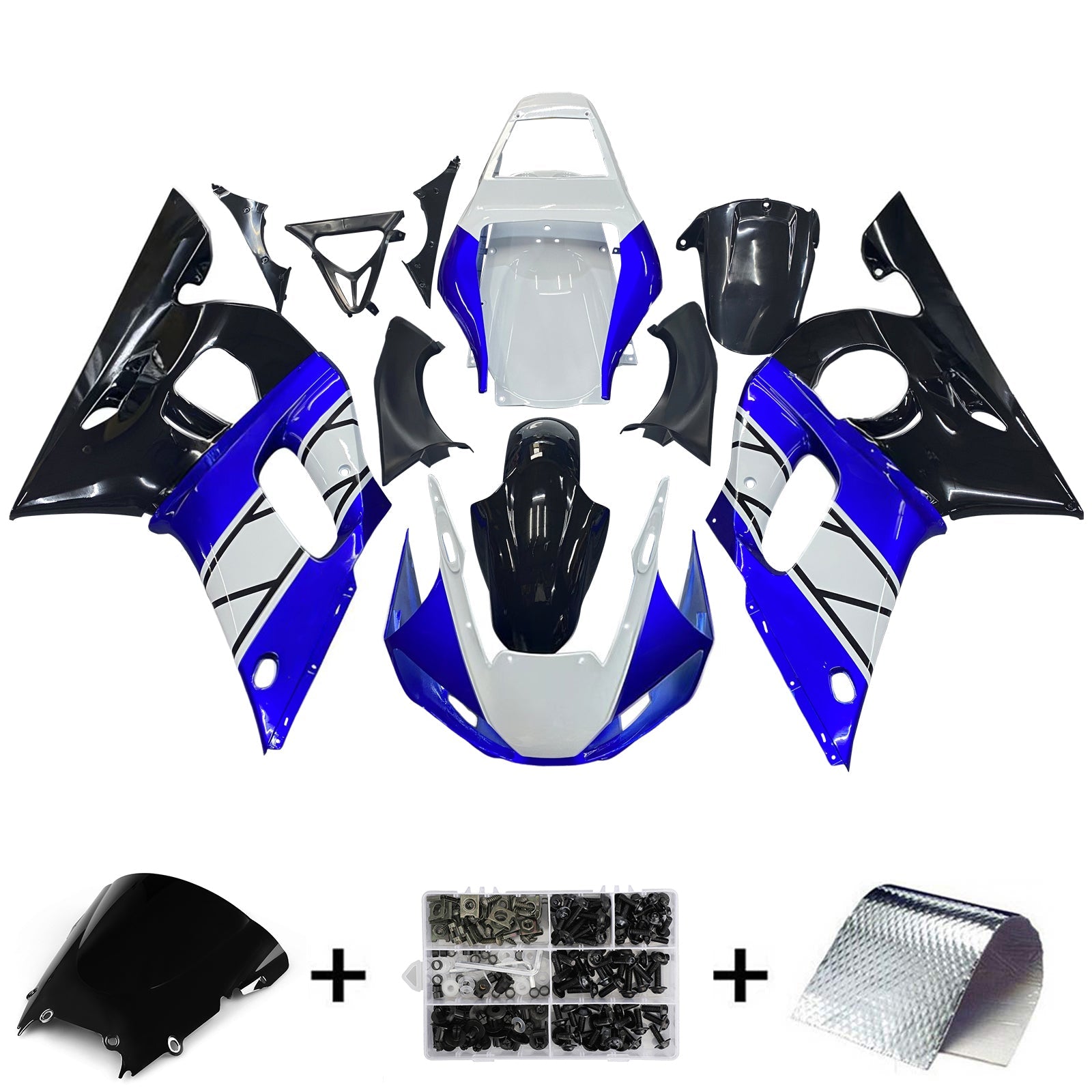 페어링 1998-2002 야마하 YZF-R6 블루 블랙 챔피언스 R6