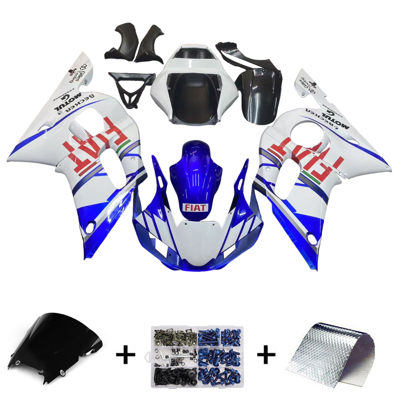 Yamaha YZF 600 R6 1998-2002 Fairing Kit Bodywork Plastic ABS