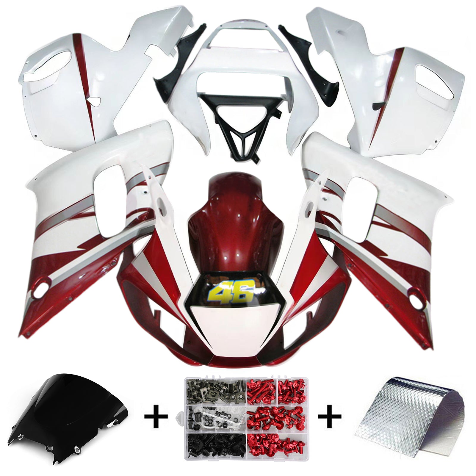 Yamaha YZF 600 R6 1998-2002 Fairing Kit Bodywork Plastic ABS