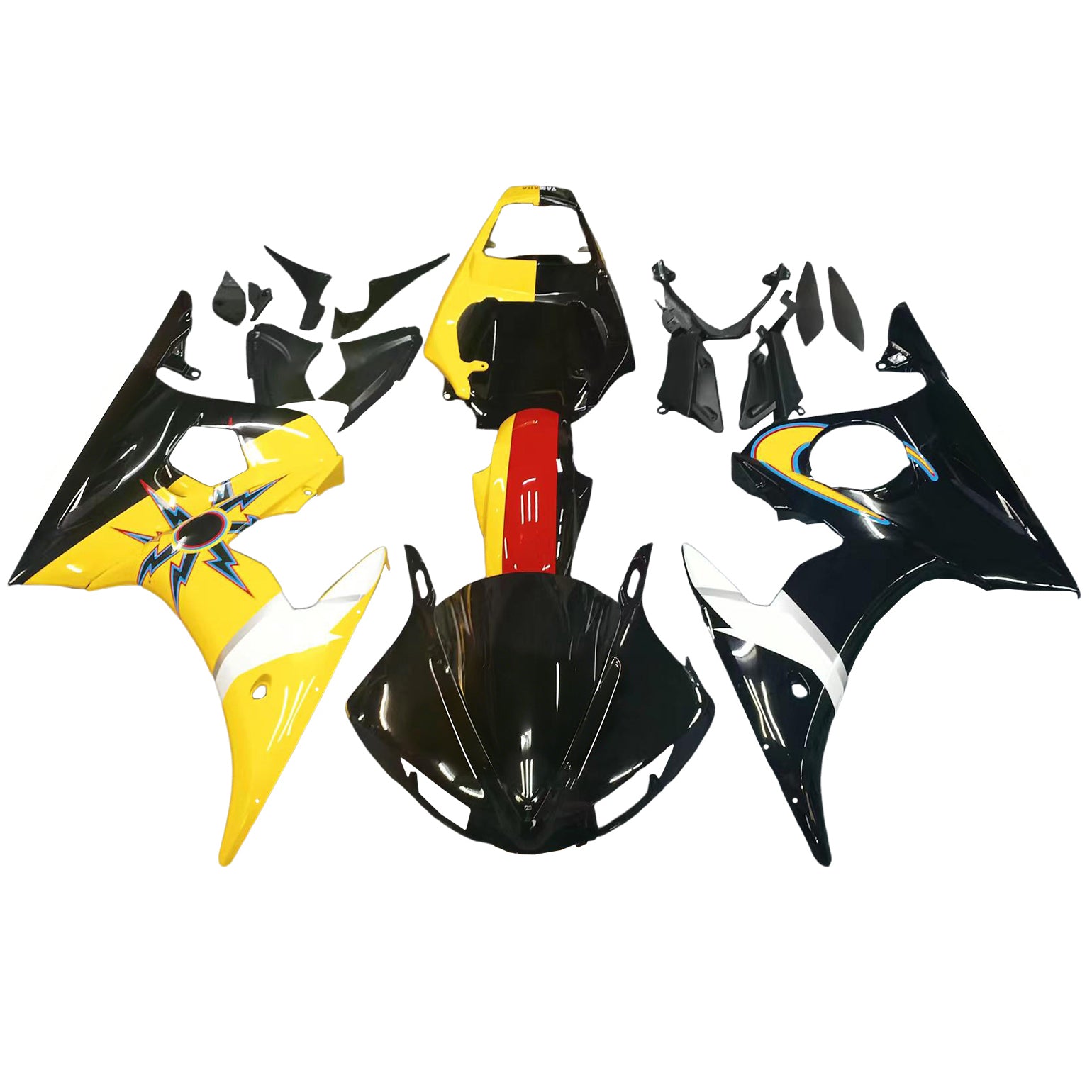 Injection Fairing Kit Bodywork Plastic ABS fit For Yamaha YZF 600 R6 2005