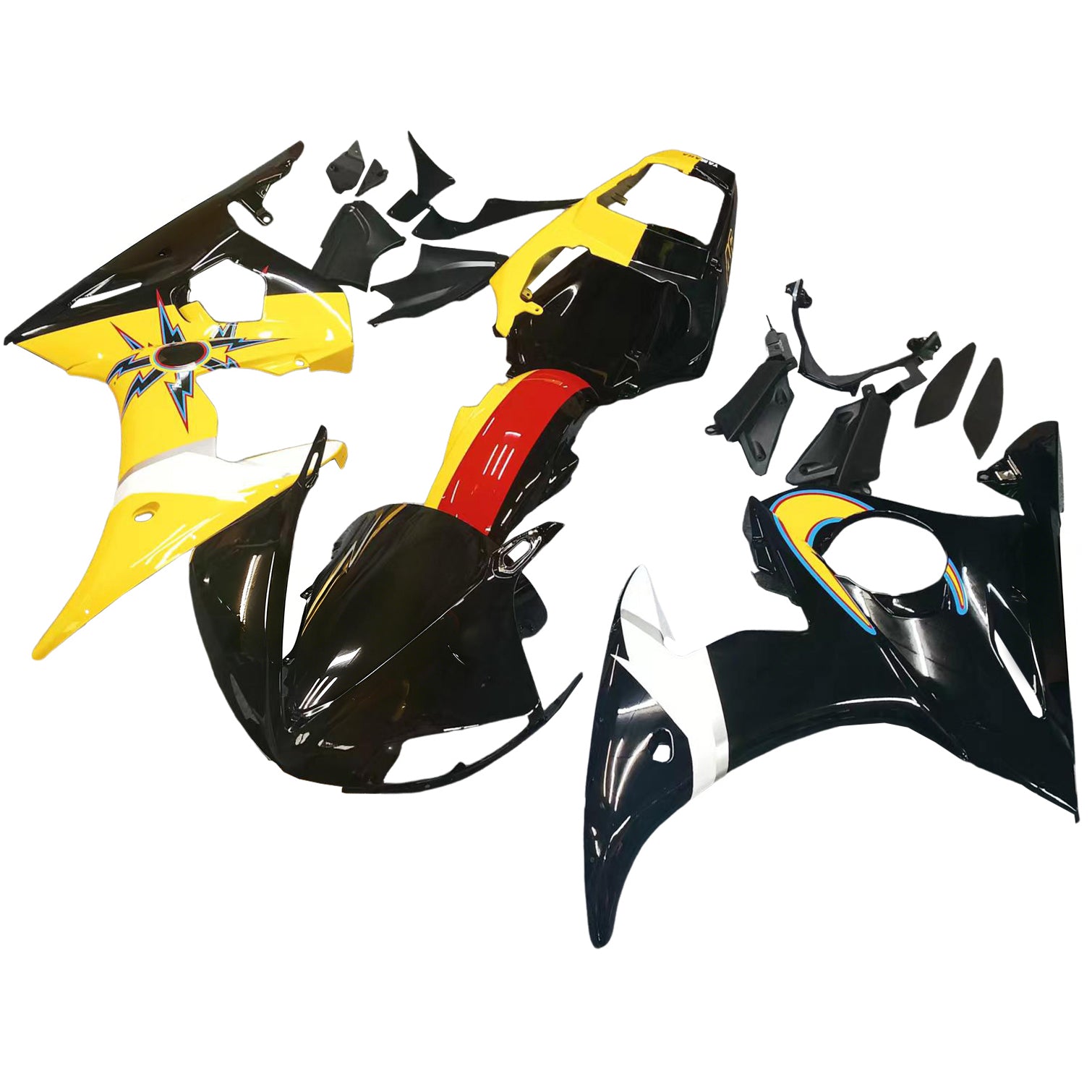 Injection Fairing Kit Bodywork Plastic ABS fit For Yamaha YZF 600 R6 2005