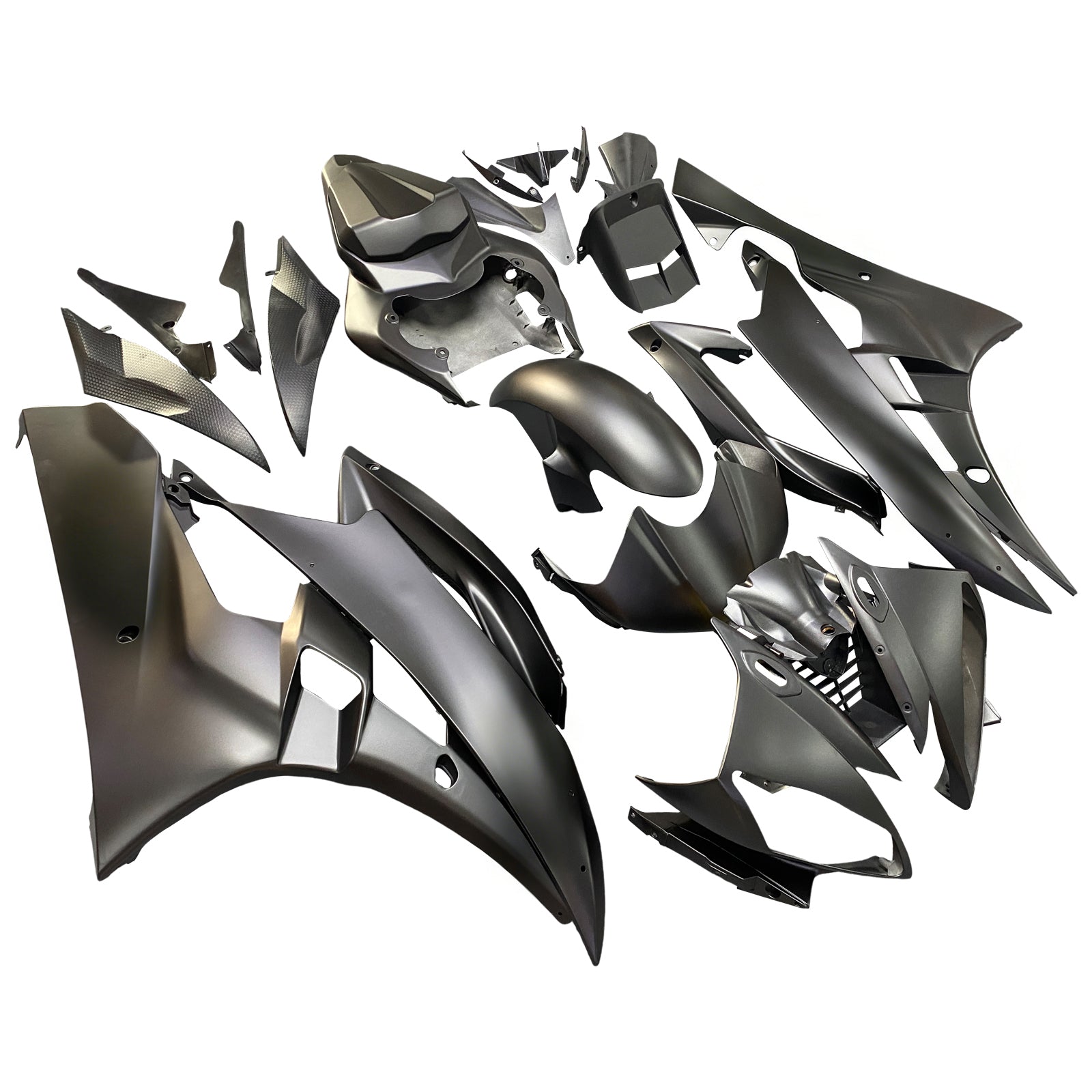 Fairings 2006-2007 Yamaha YZF-R6 Black Matte Bridgestone R6 Generic