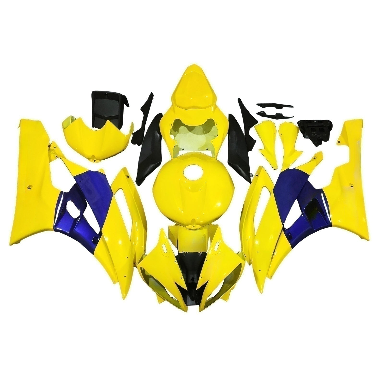 Fairings 2006-2007 Yamaha YZF-R6 Yellow Blue No.46 Camel R6 Generic