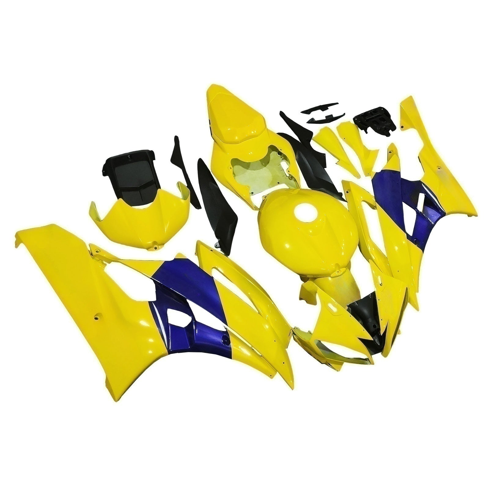 Fairings 2006-2007 Yamaha YZF-R6 Yellow Blue No.46 Camel R6 Generic