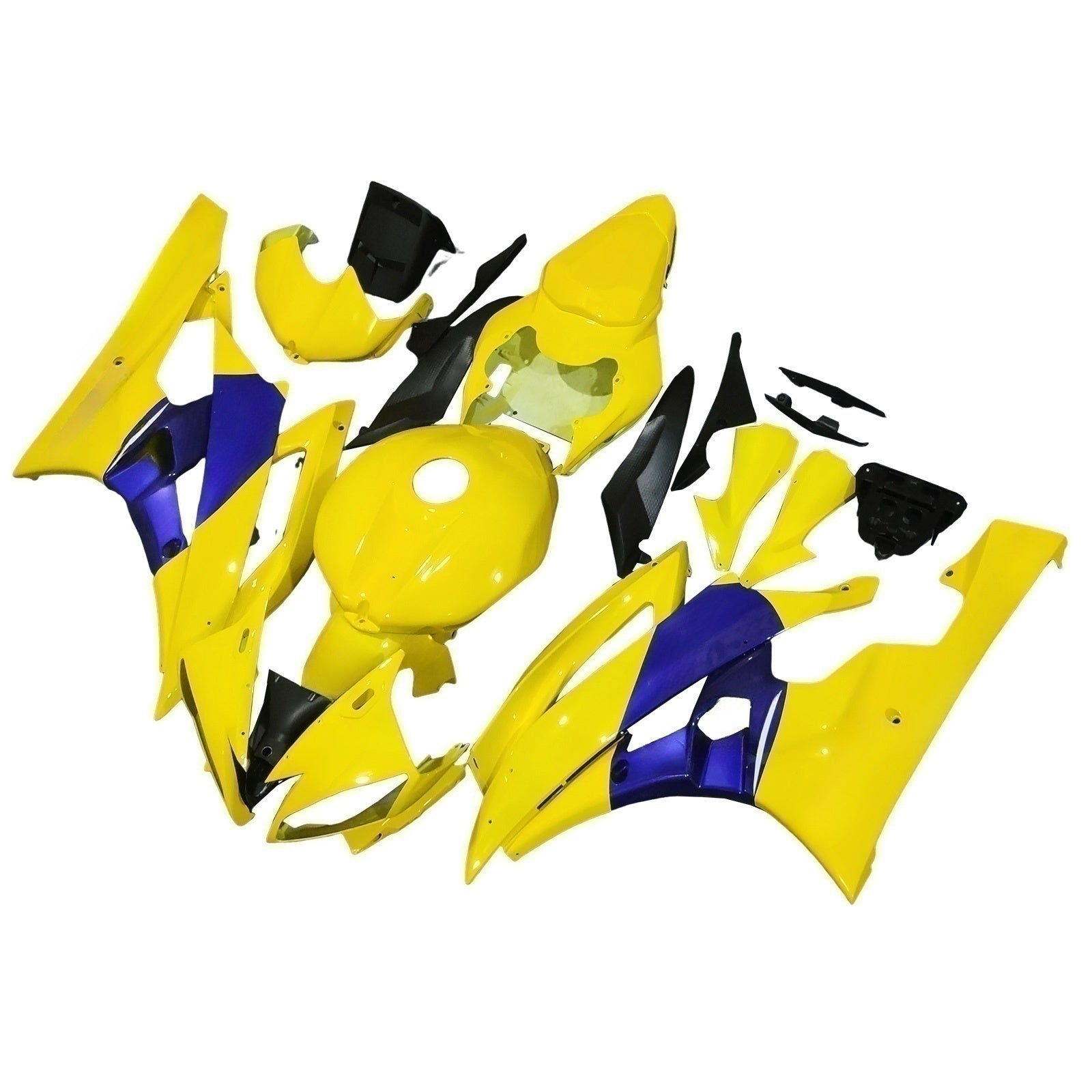 Fairings 2006-2007 Yamaha YZF-R6 Yellow Blue No.46 Camel R6 Generic